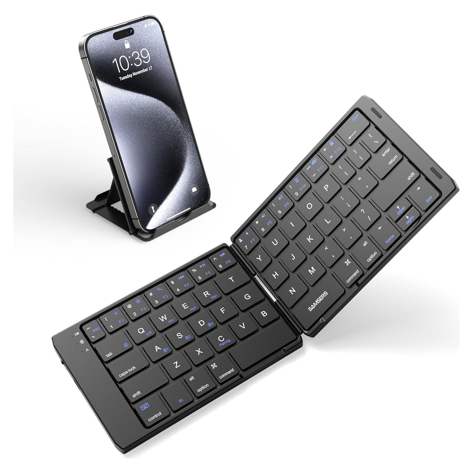 Teclado Bluetooth Plegable Samsers Negro Multi-dispositivo