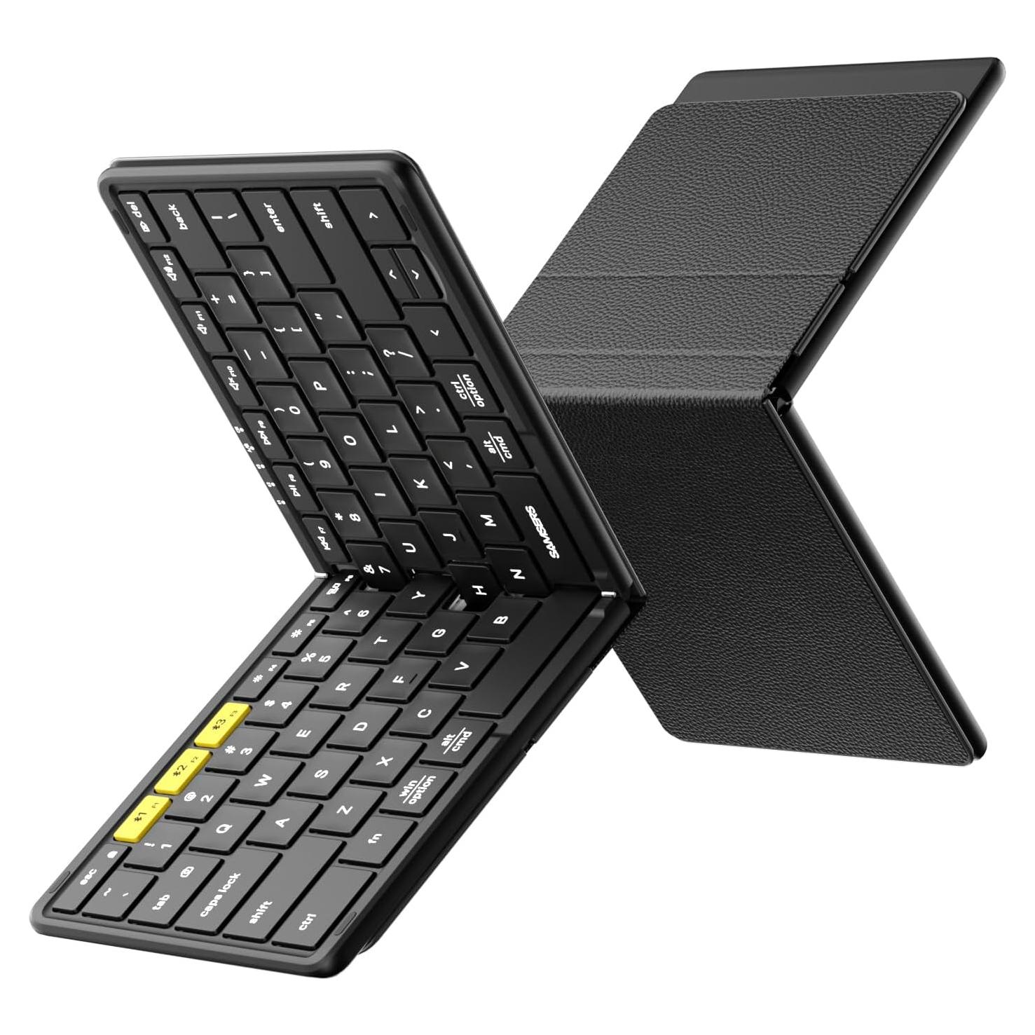 Teclado Bluetooth Plegable Samsers KF08S con Funda PU