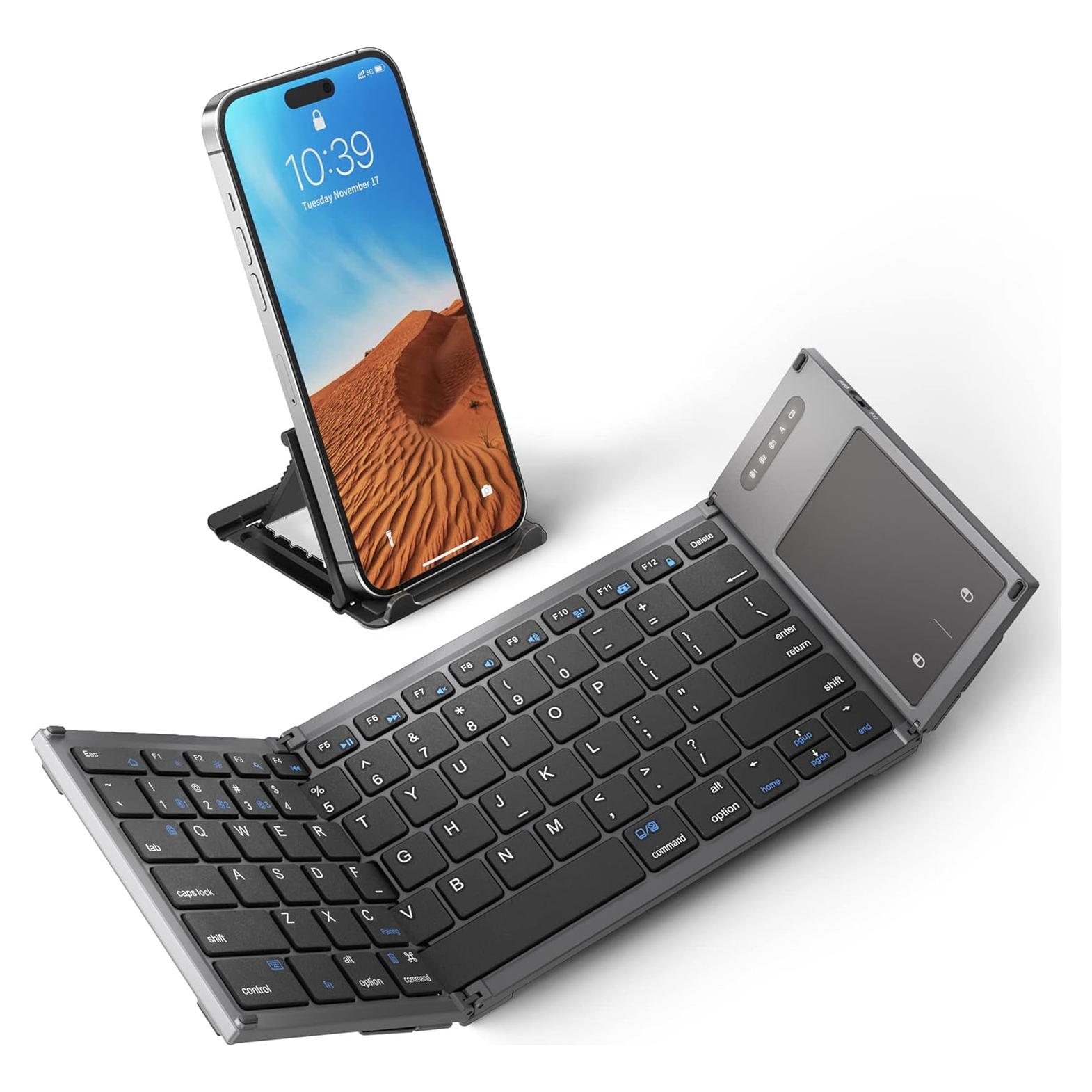 Teclado Bluetooth Plegable Samsers con Touchpad y Soporte