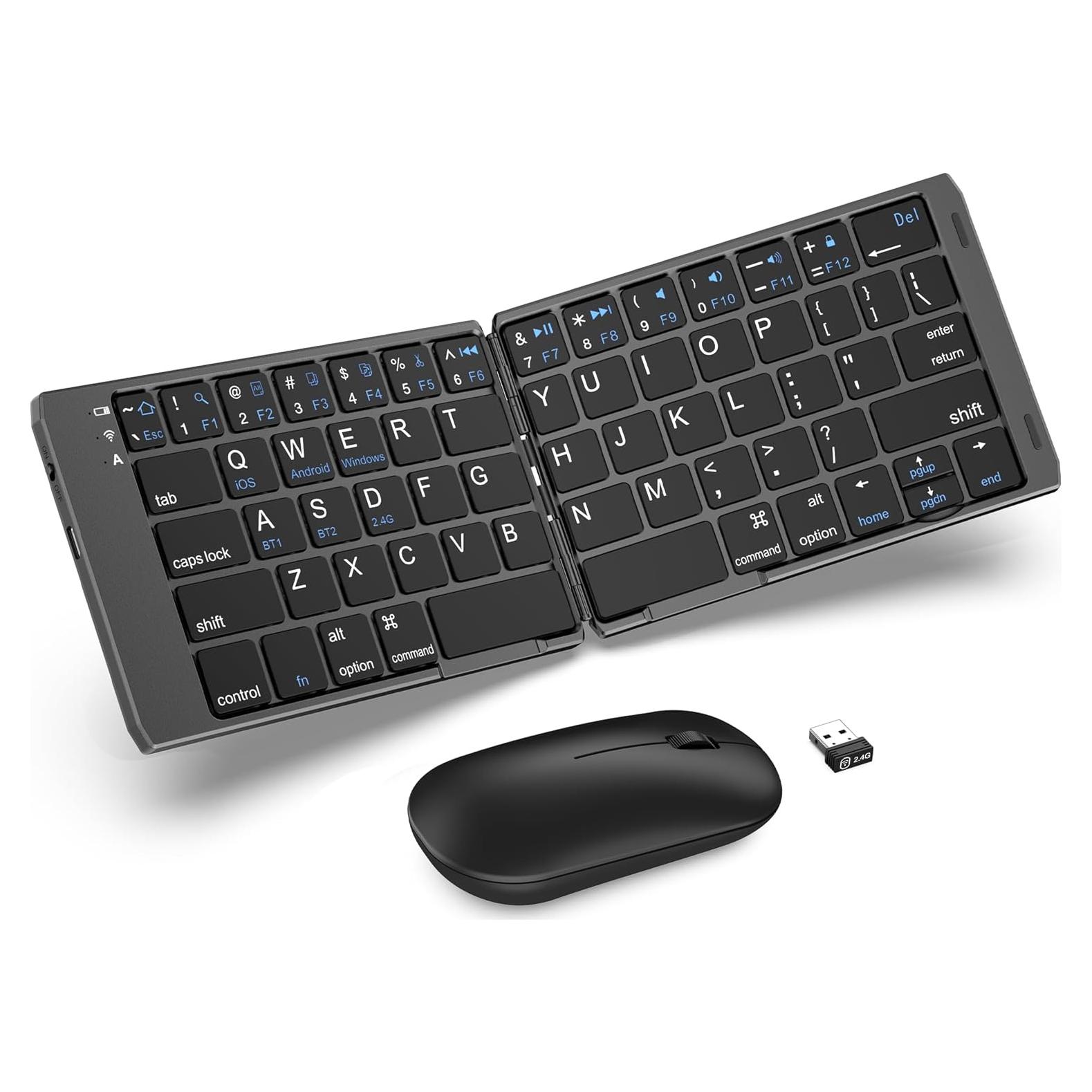 Combo Teclado y Ratón Plegables EDJO Inalámbrico USB-C