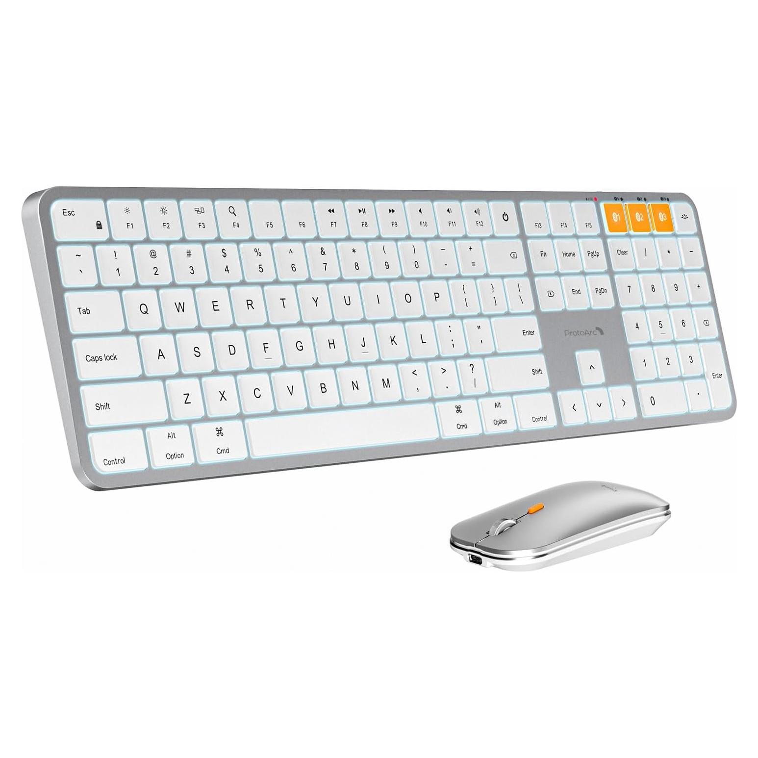 Teclado y Ratón Bluetooth ProtoArc KM100-A para Mac