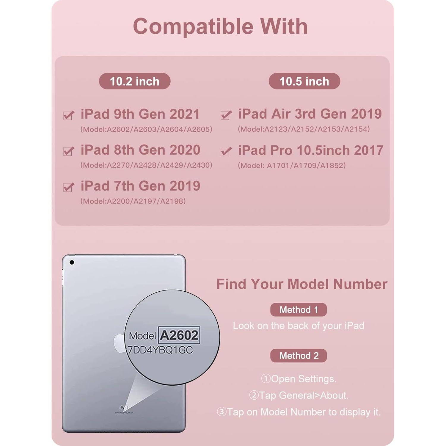 Funda Teclado Hamile iPad 10.2"/10.5" Retroiluminada Rosa