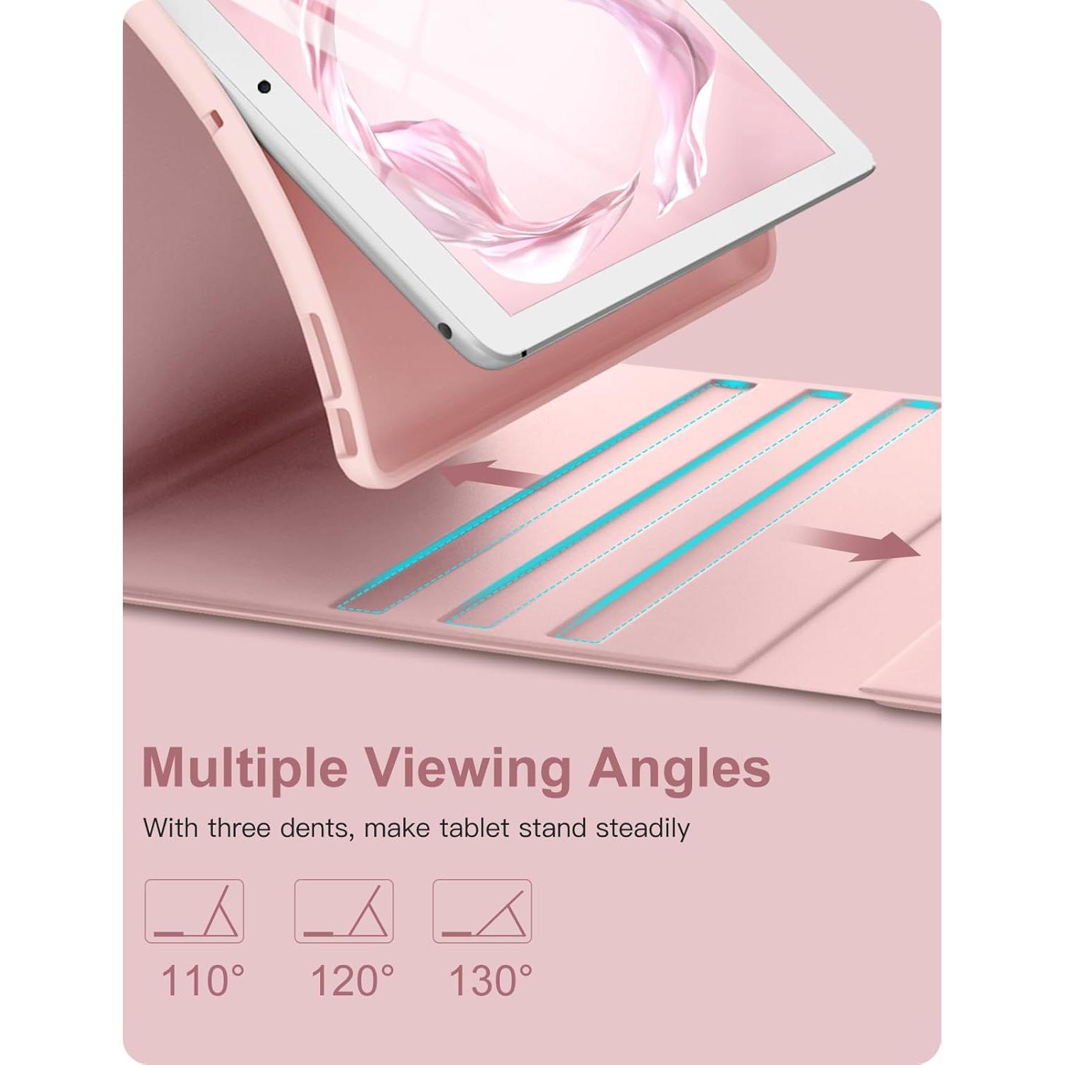 Funda Teclado Hamile iPad 10.2"/10.5" Retroiluminada Rosa