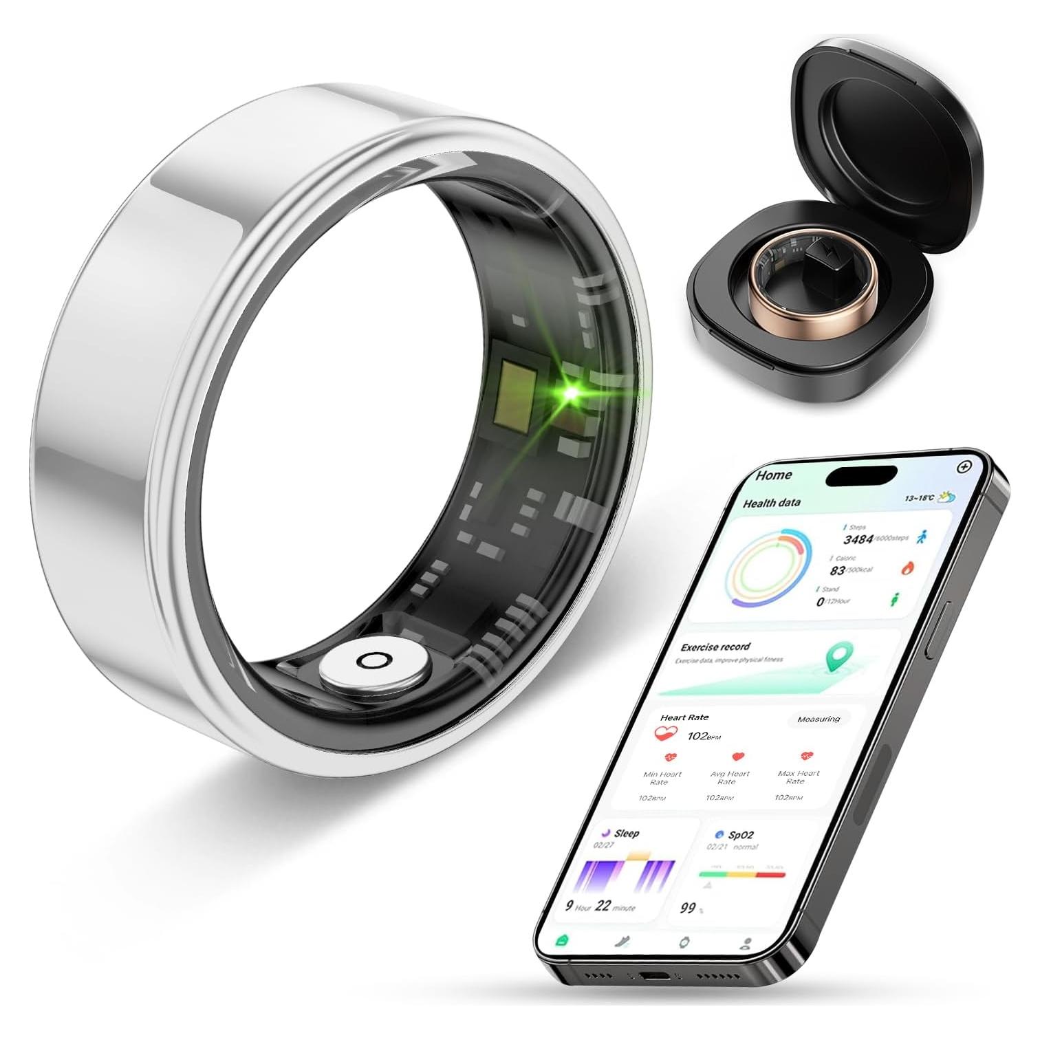 Anillo Inteligente VNEXFU Fitness Salud IP68 Negro T.7