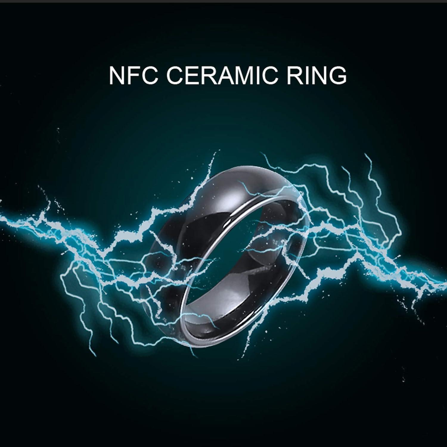 Anillo NFC HECERE Cerámico Impermeable Unisex Blanco