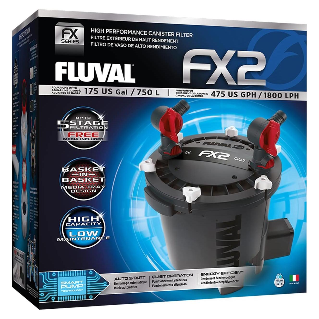 Filtro de Acuario Fluval FX2 1800 L/h 4 Etapas Compacto