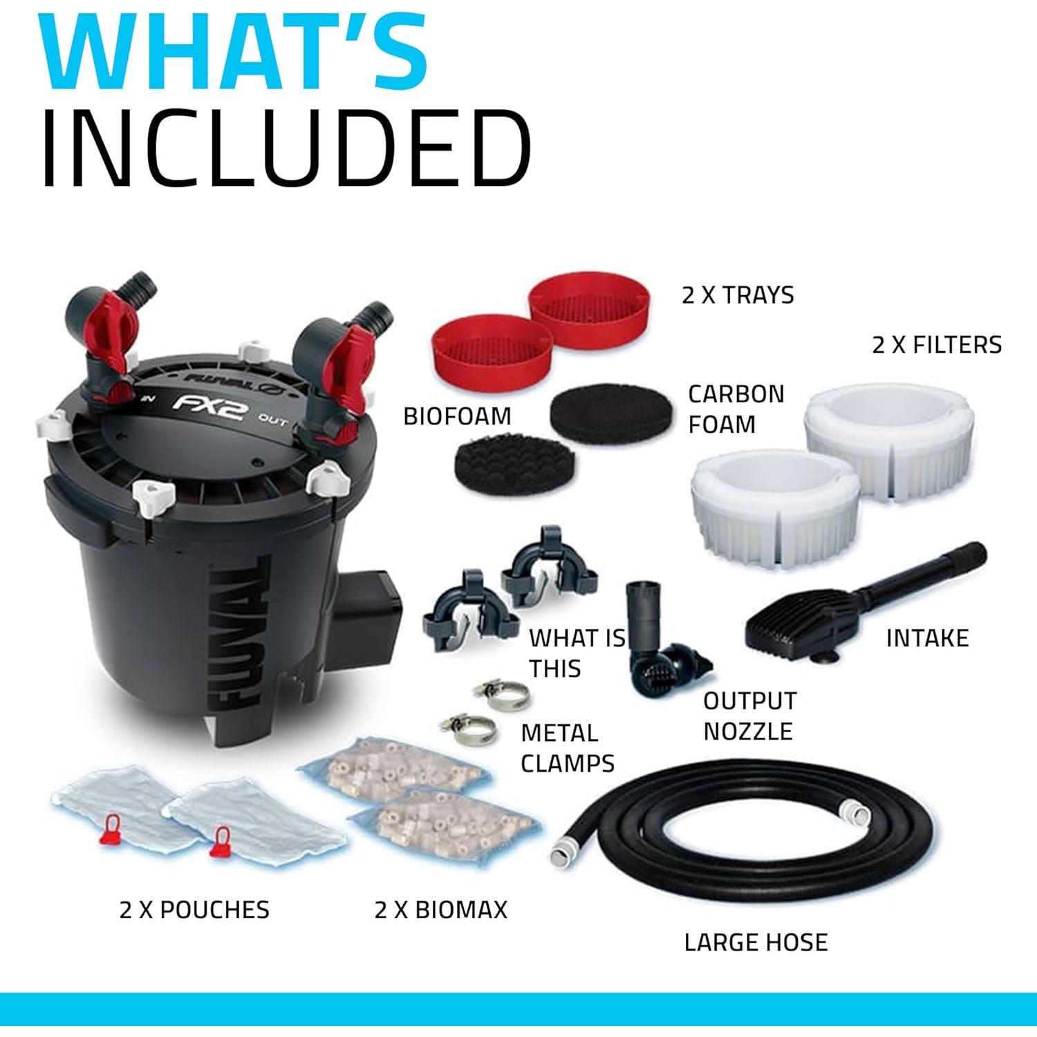 Filtro de Acuario Fluval FX2 1800 L/h 4 Etapas Compacto