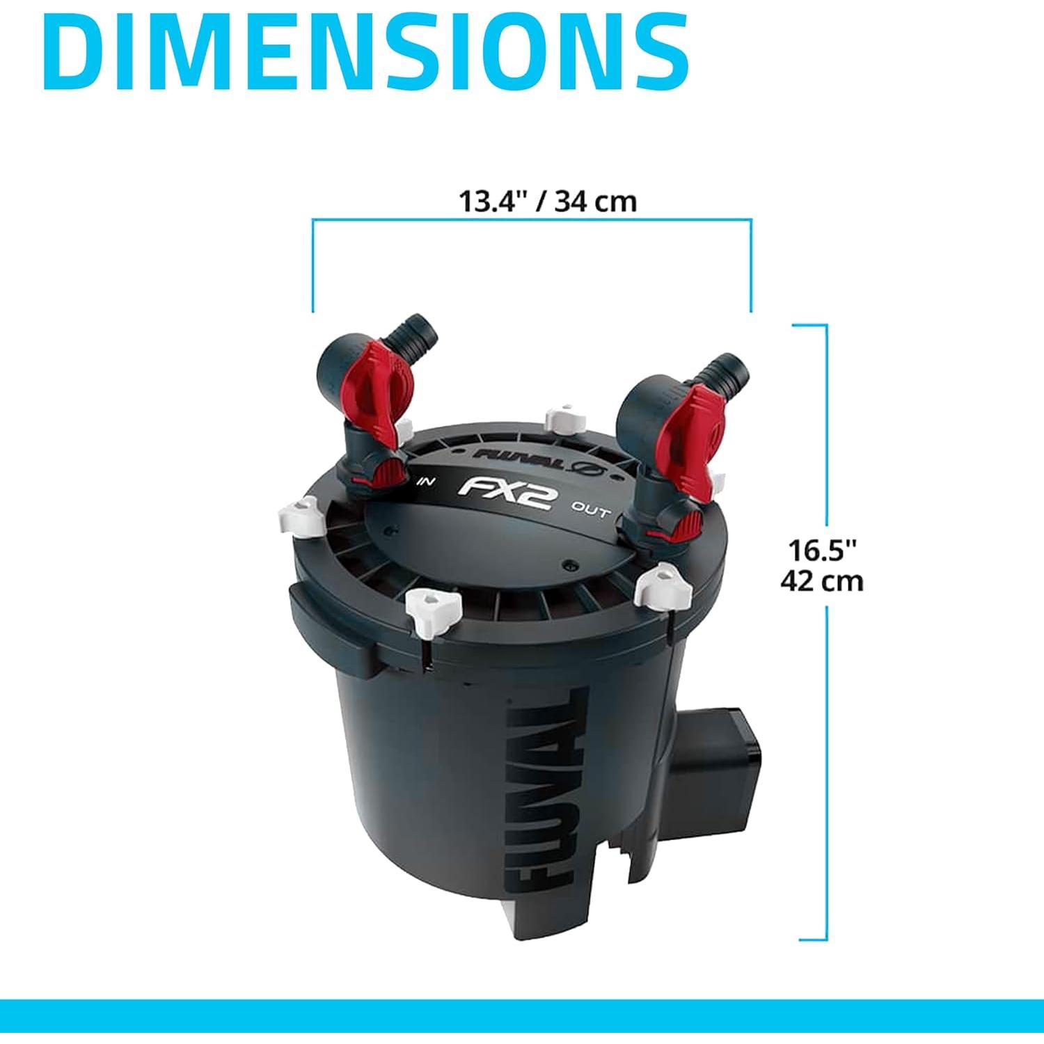 Filtro de Acuario Fluval FX2 1800 L/h 4 Etapas Compacto