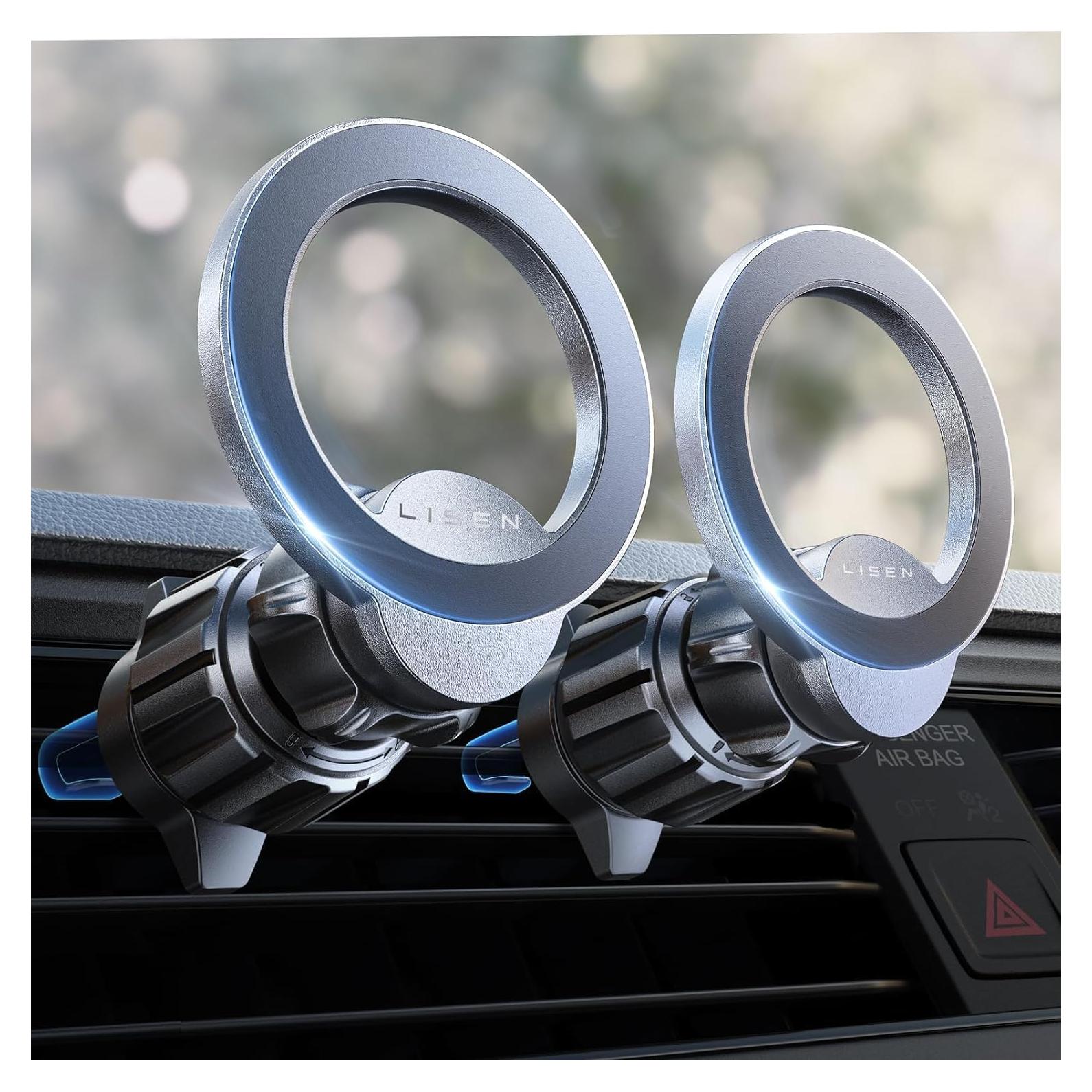 Soporte Magnético para Auto MagSafe LISEN 2 Pack Negro