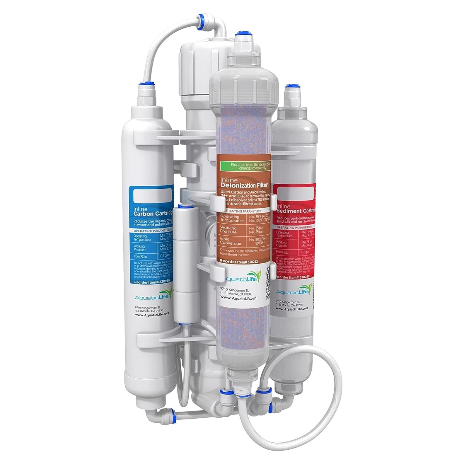 Filtro de Agua Ósmosis Inversa Aquatic Life 4 Etapas 189L/día