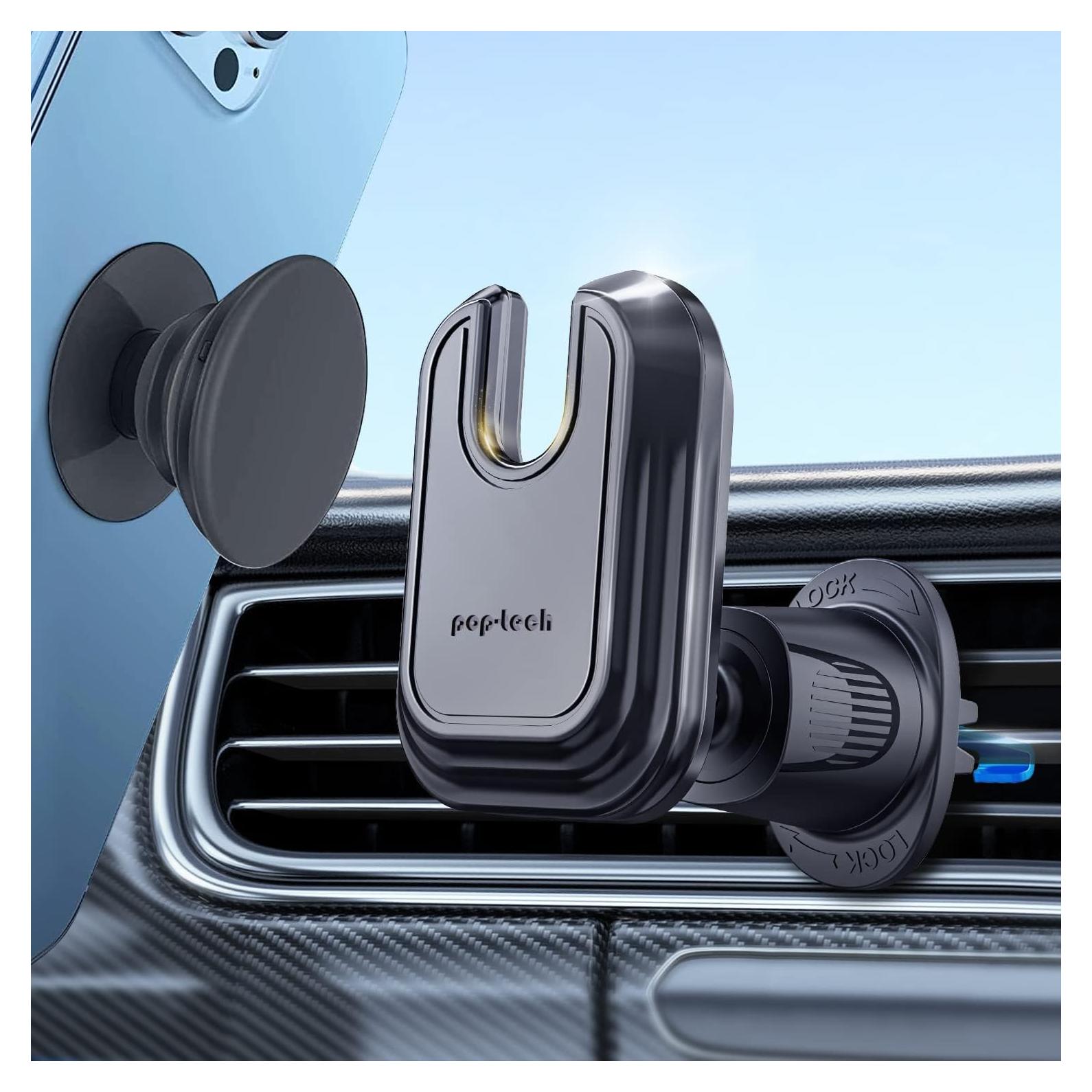 Soporte para Teléfono en Ventilación Coche Pop-Tech Negro