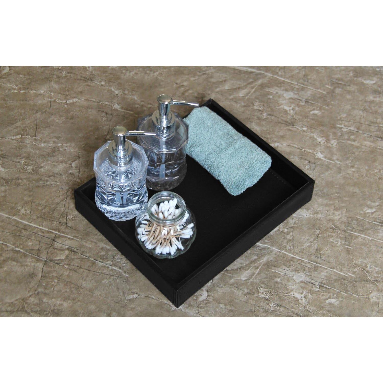 Bandeja de Joyería HofferRuffer Cuero PU Negro 25,9x21,3 cm