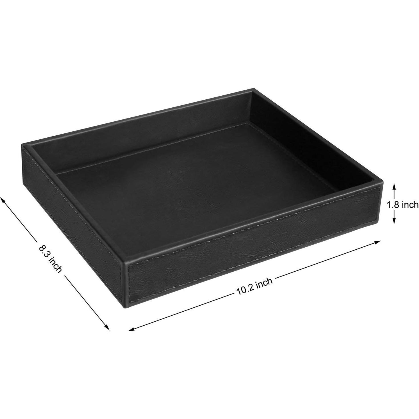 Bandeja de Joyería HofferRuffer Cuero PU Negro 25,9x21,3 cm