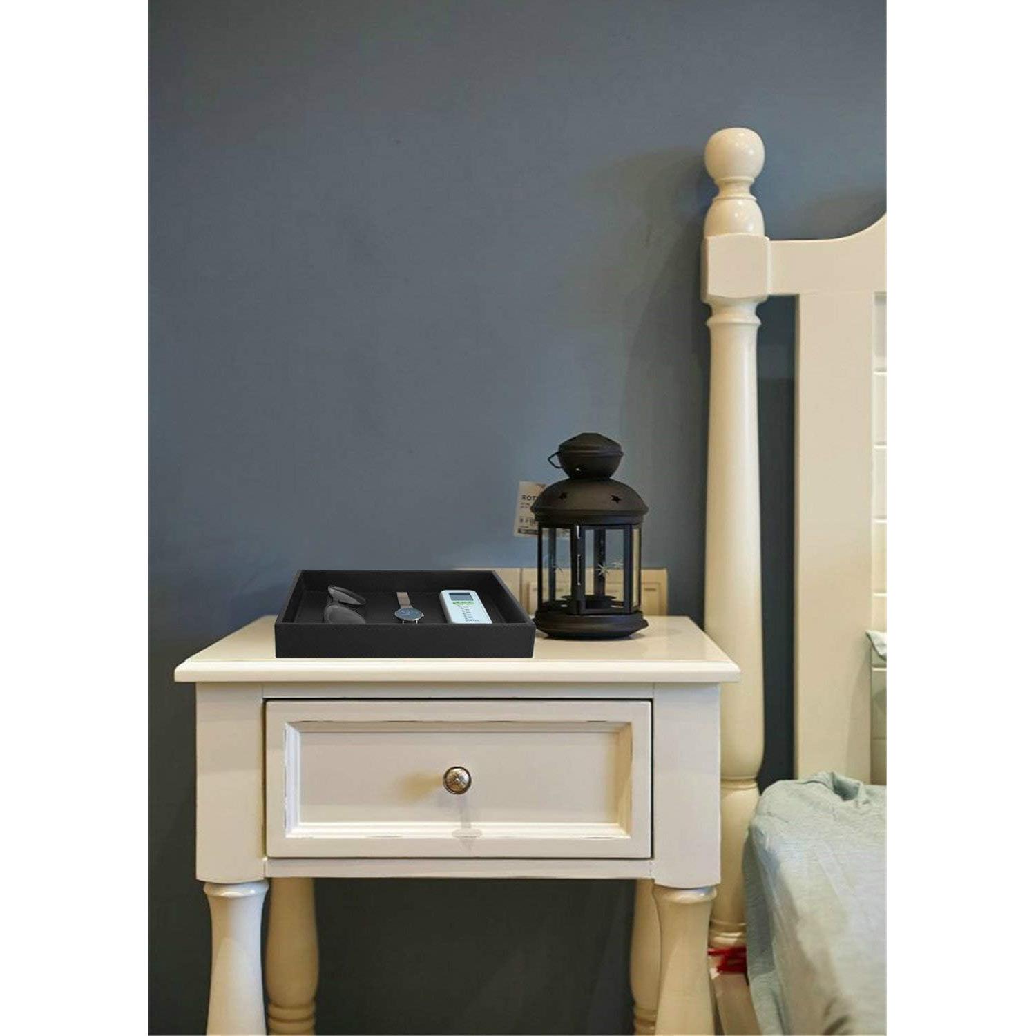 Bandeja de Joyería HofferRuffer Cuero PU Negro 25,9x21,3 cm