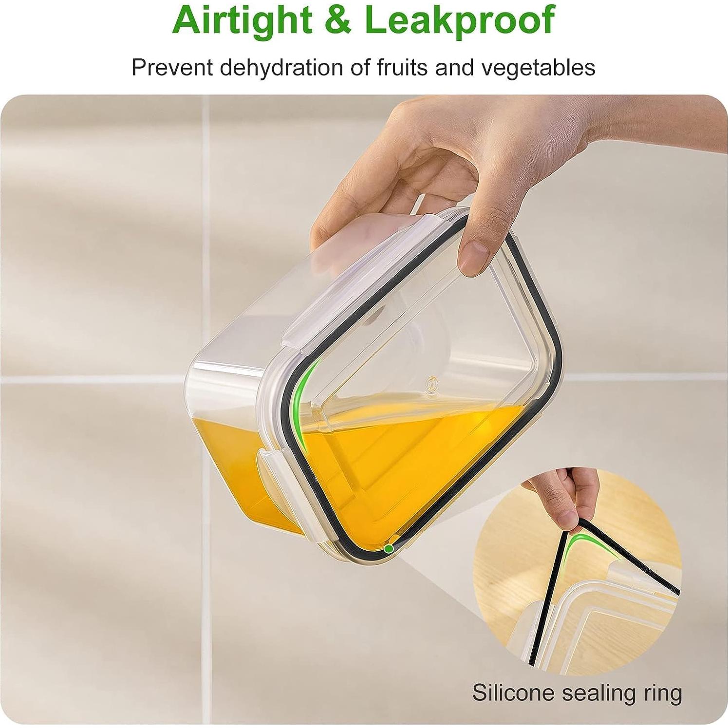 4 Contenedores de Almacenamiento Herméticos Wu 0.3-3.15L
