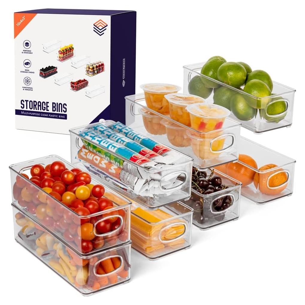 Contenedor de Plástico ClearSpace 8 Piezas para Almacenamiento