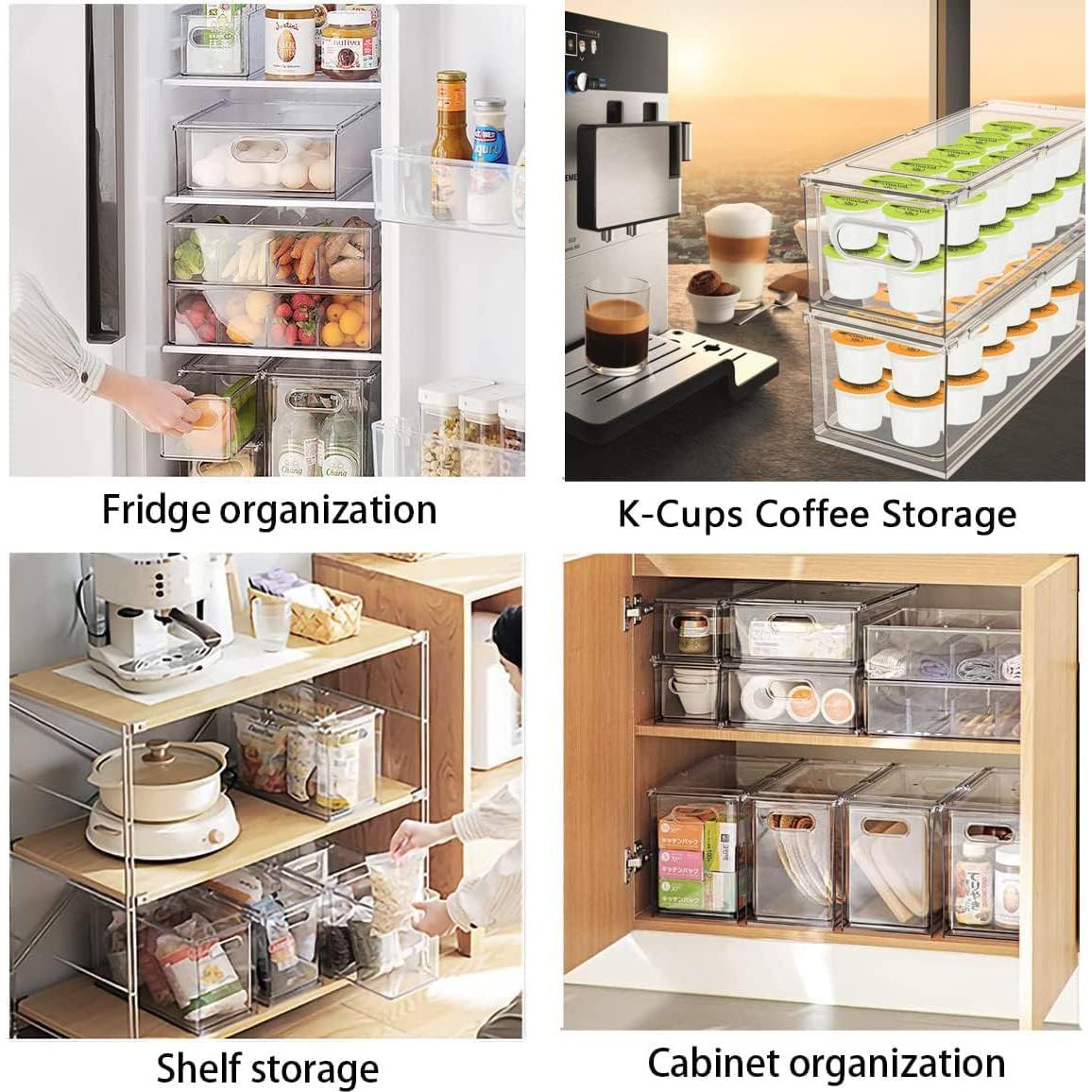 Cajones Organizadores de Refrigerador 4 Piezas Apilables