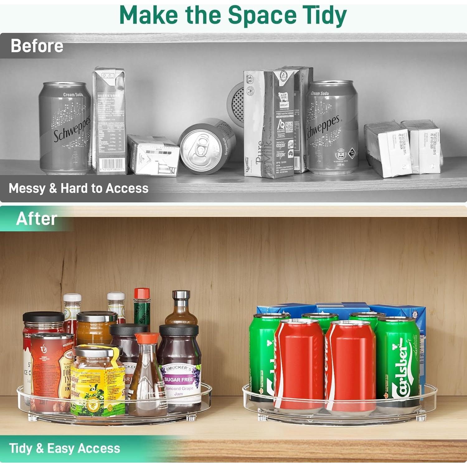 Organizador Giratorio Lazy Susan Optish 24 cm 2 Paquetes