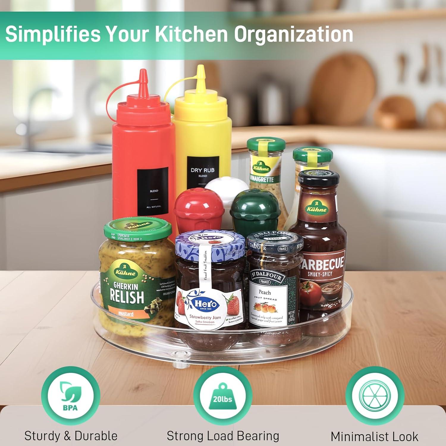 Organizador Giratorio Lazy Susan Optish 24 cm 2 Paquetes