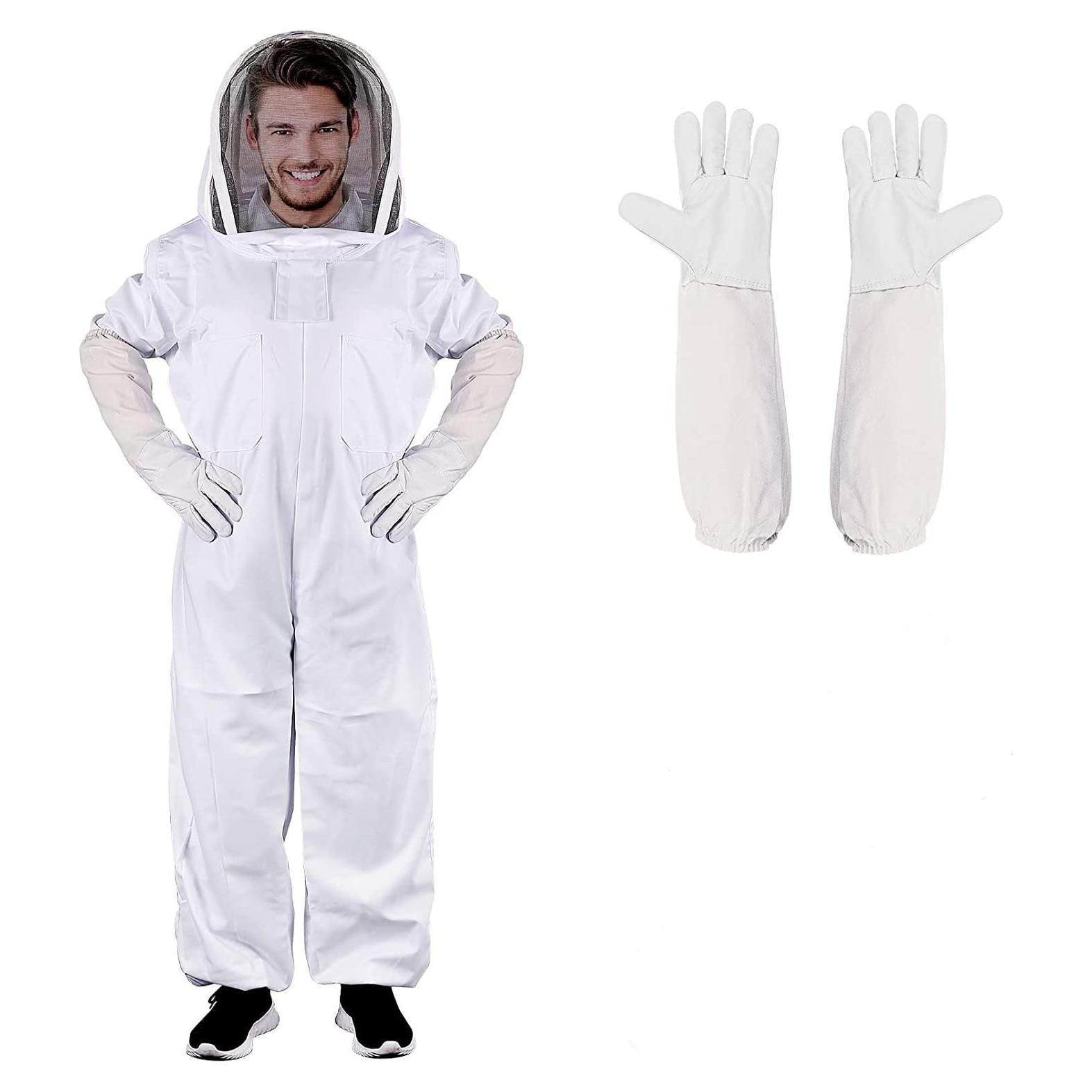 Traje de Apicultor ECKXCH XL con Guantes y Capucha Ventilada