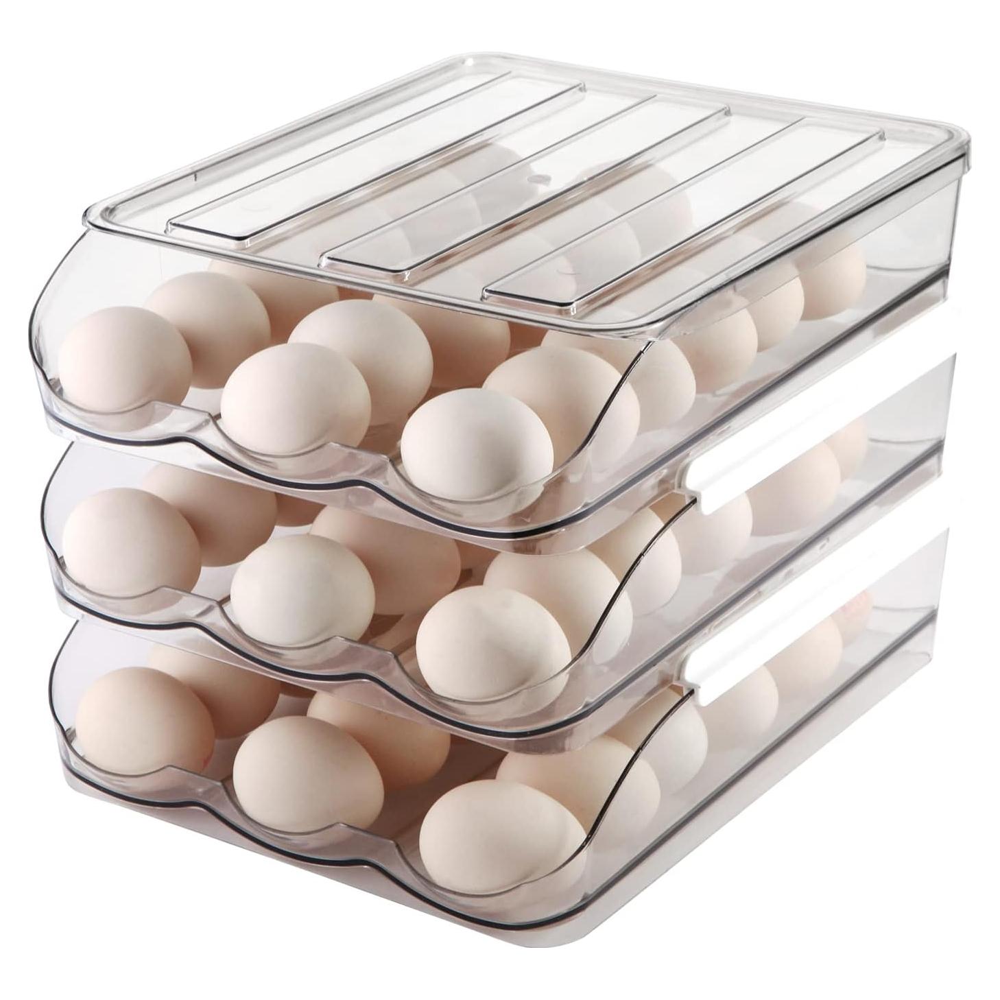 Soporte para Huevos MesRosa 3 Capas 54 Huevos Apilable