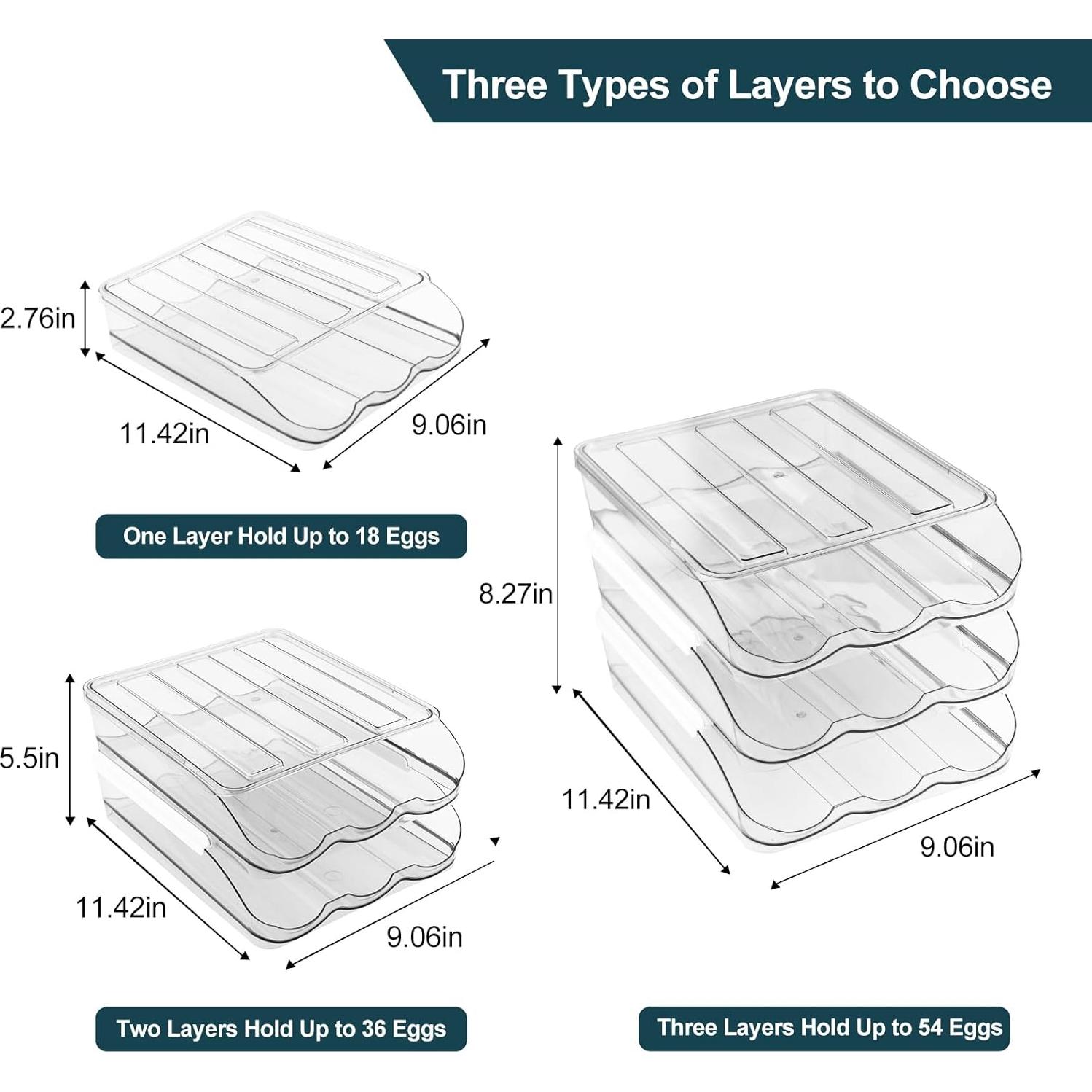 Soporte para Huevos MesRosa 3 Capas 54 Huevos Apilable