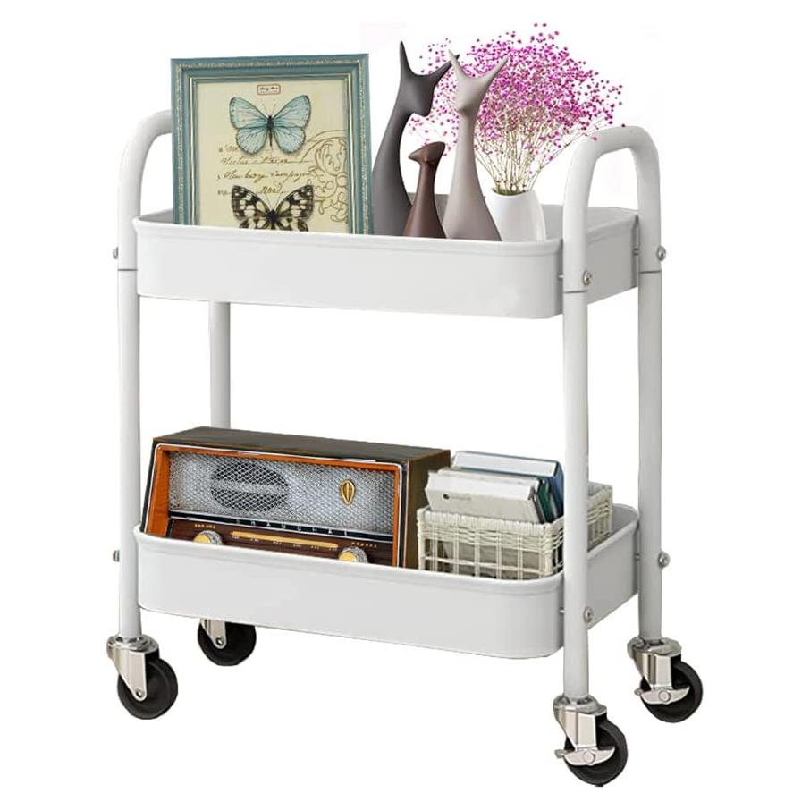 Carro Rodante de Almacenamiento 2 Niveles Melody House Blanco