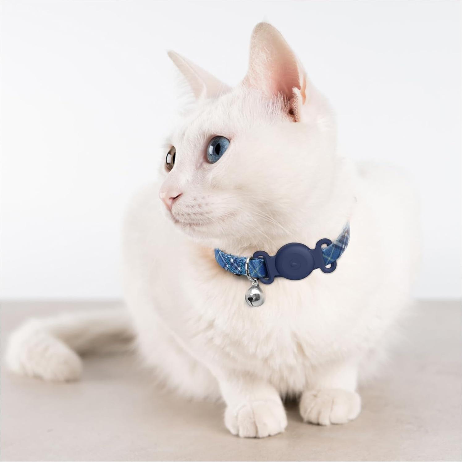 Soporte para Collar de Perro Airtag Meliya - 2 Piezas Grande Azul