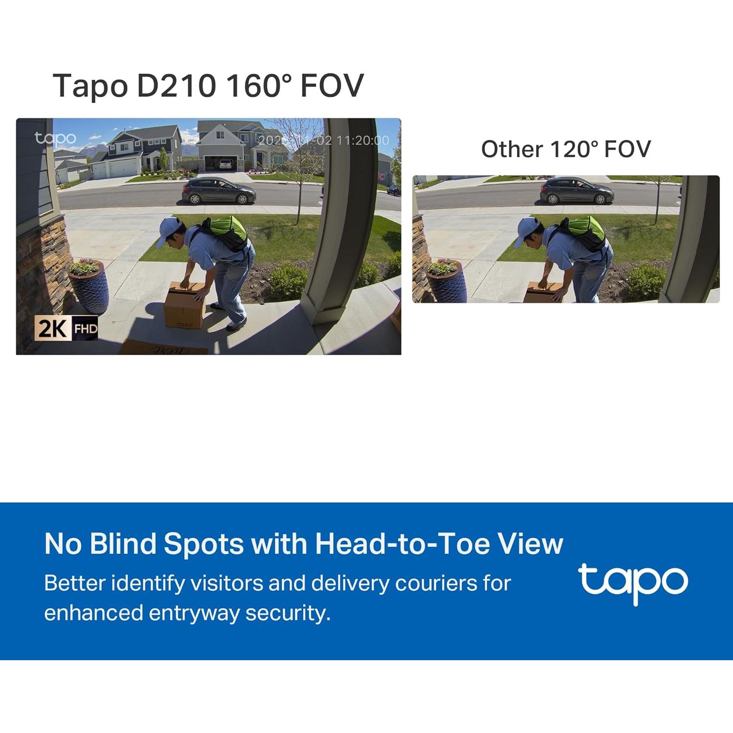 Timbre de Video Inteligente TP-Link Tapo D210 2K Inalámbrico