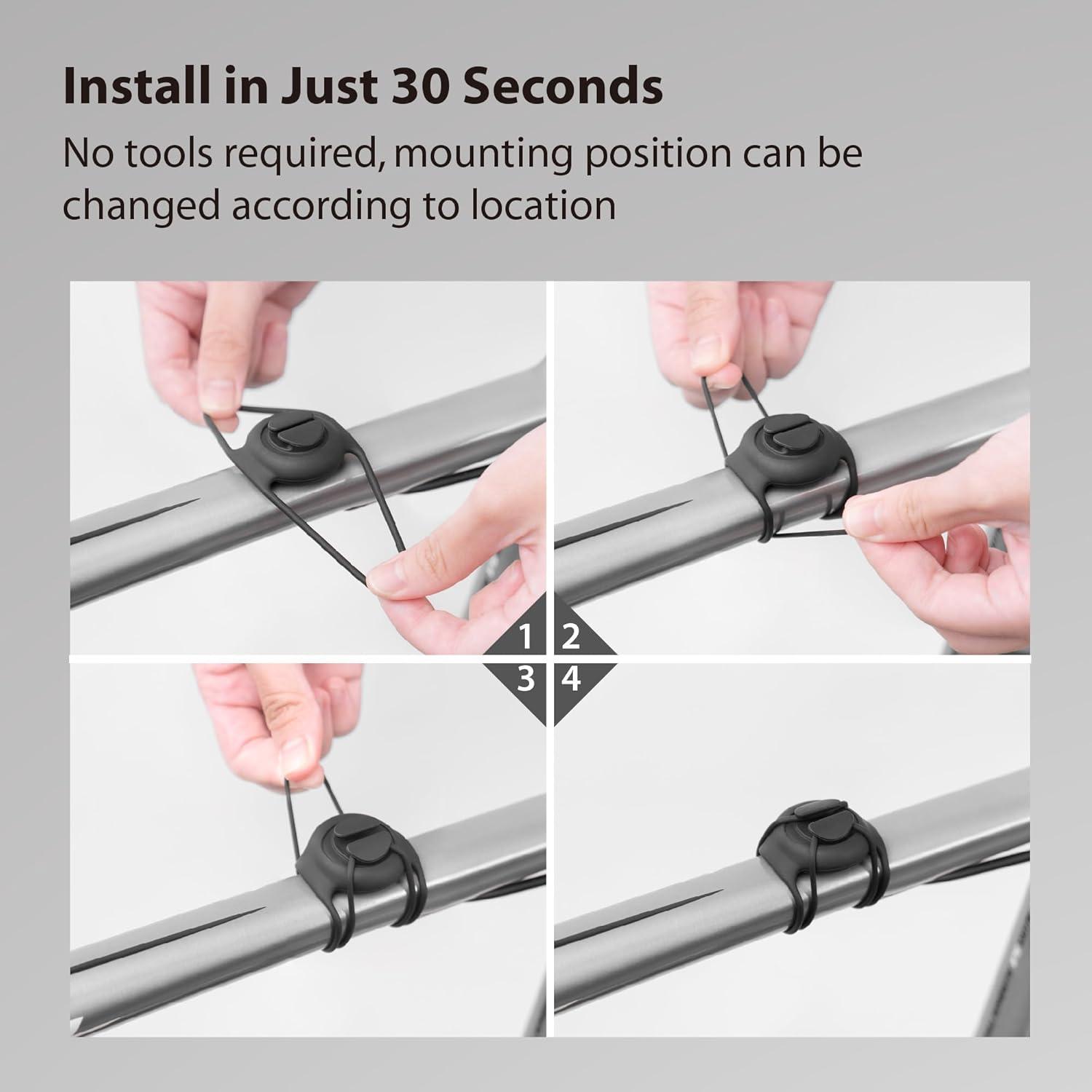 Correa para Bicicleta AirTag BONE, Silicona Resistente al Agua