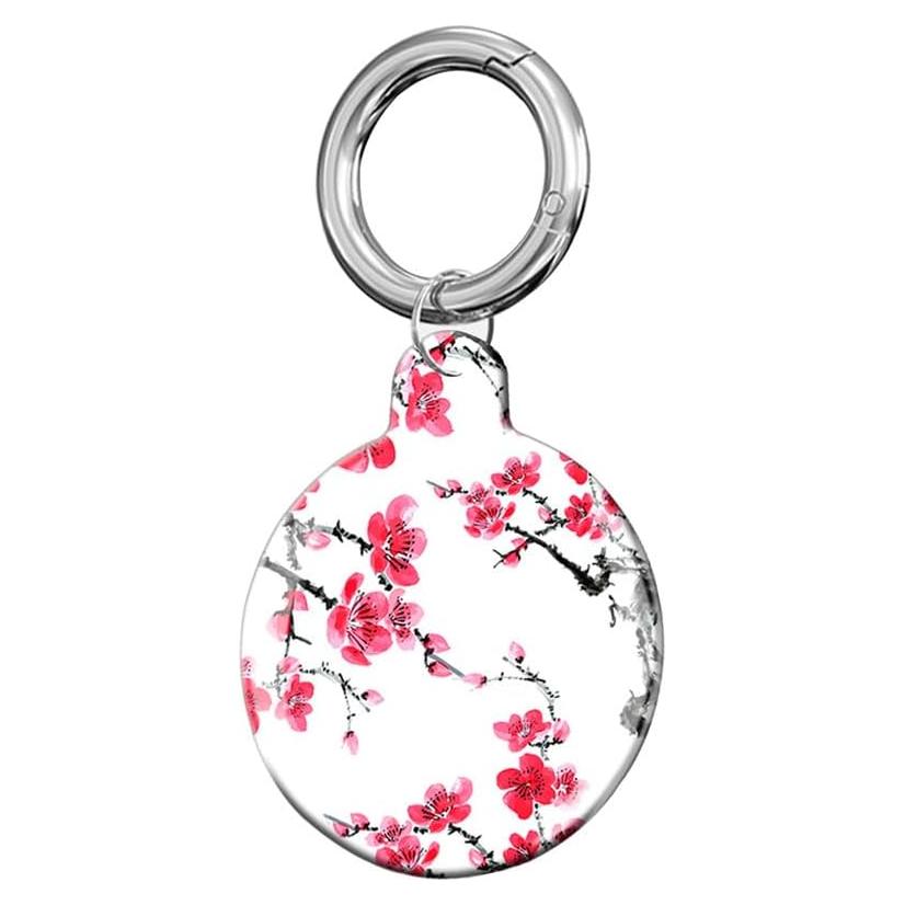 Funda Protectora para Air Tag LZMtacase Floral Rojo
