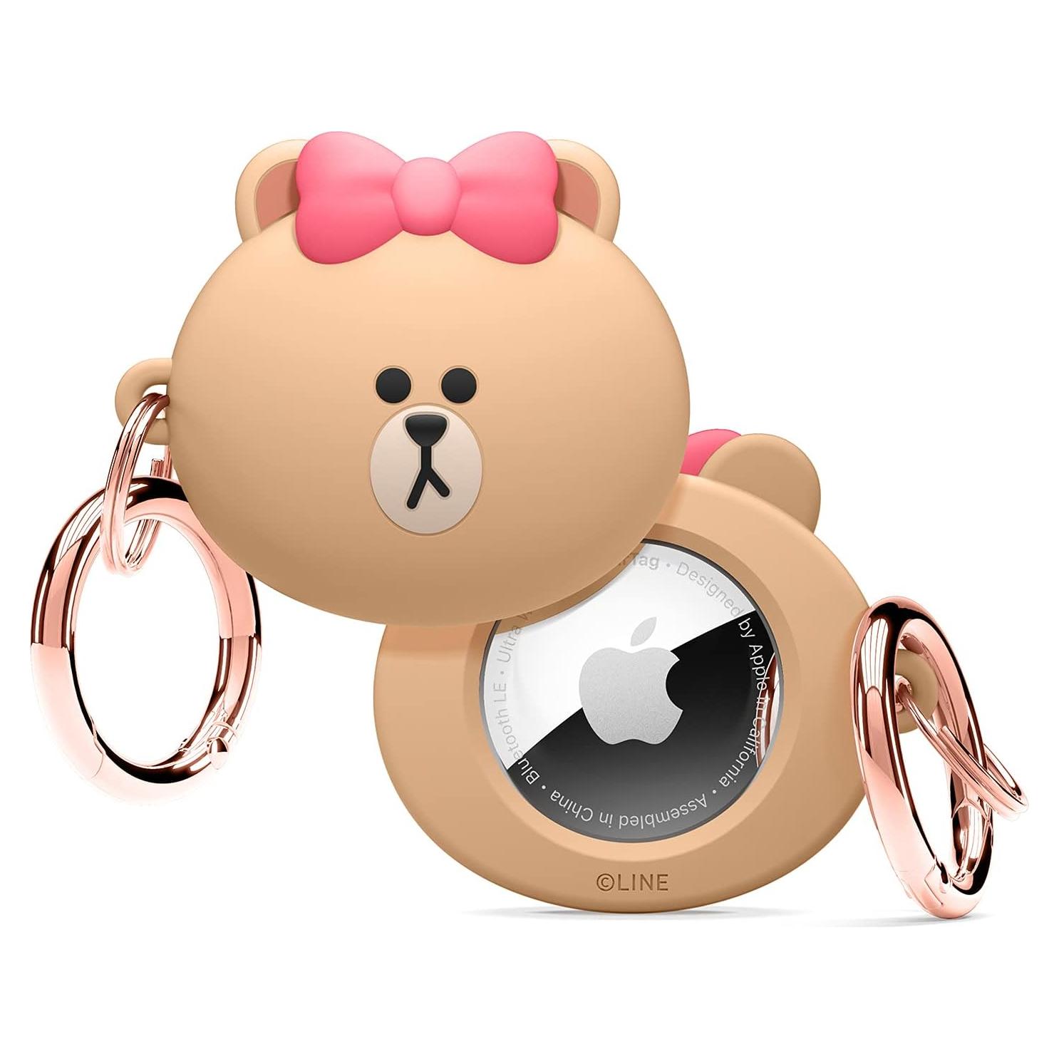 Funda de Silicona elago LINE Friends para Apple AirTag Choco