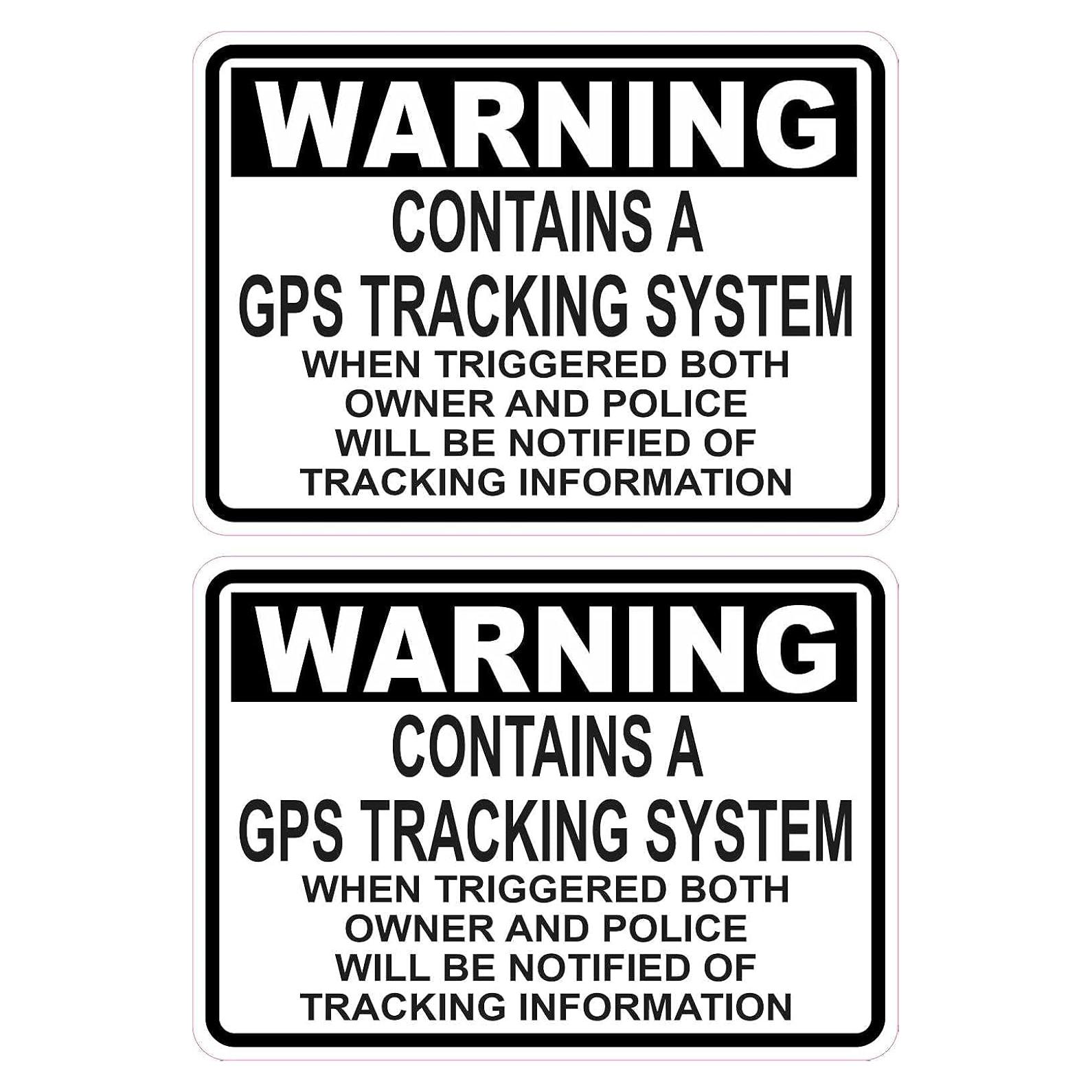 StickerTalk Stickers Vinilo GPS Advertencia 2 Piezas