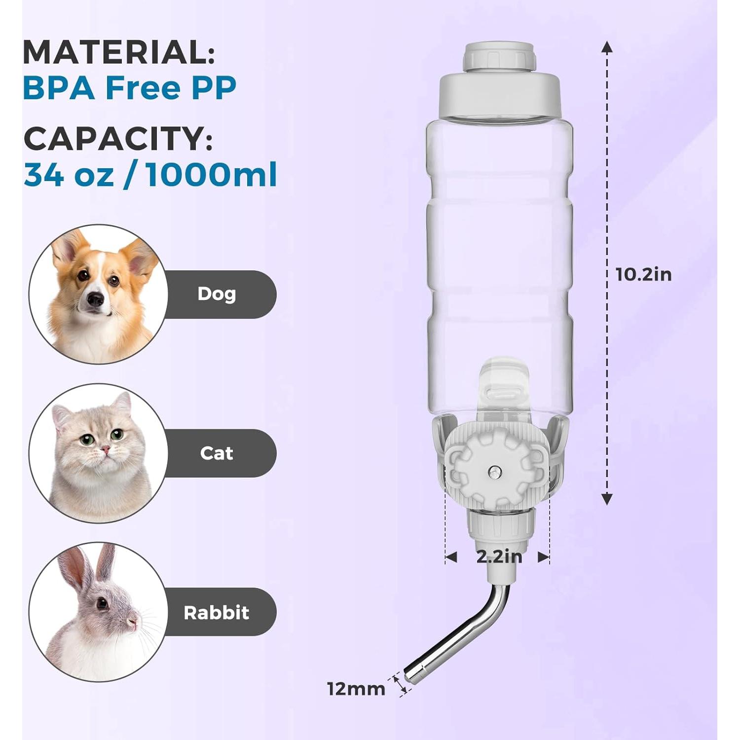 Dispensador de Agua Vannon 1000ml para Perros y Gatos