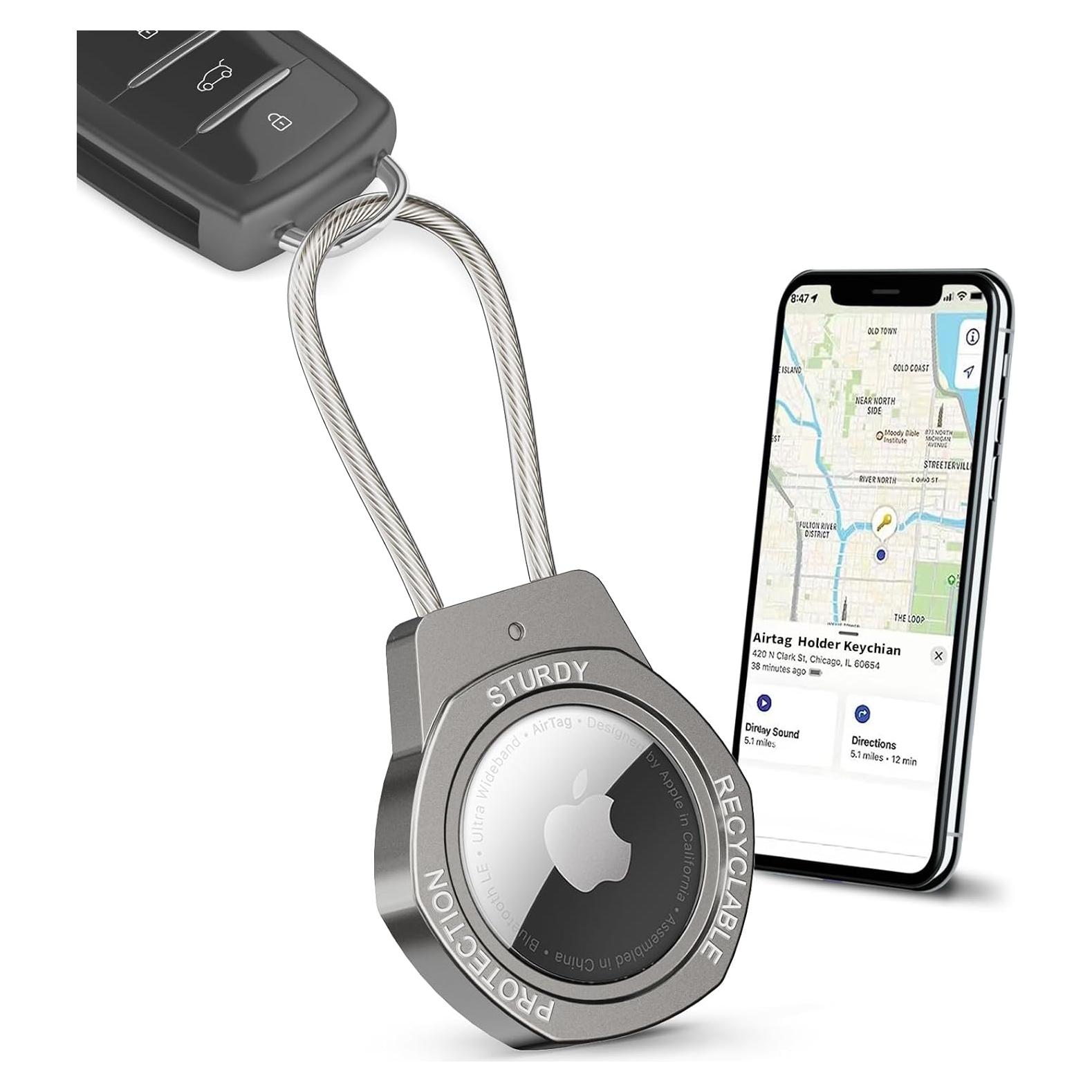 Soporte de Aluminio para Airtag H-AMOK - Color Café