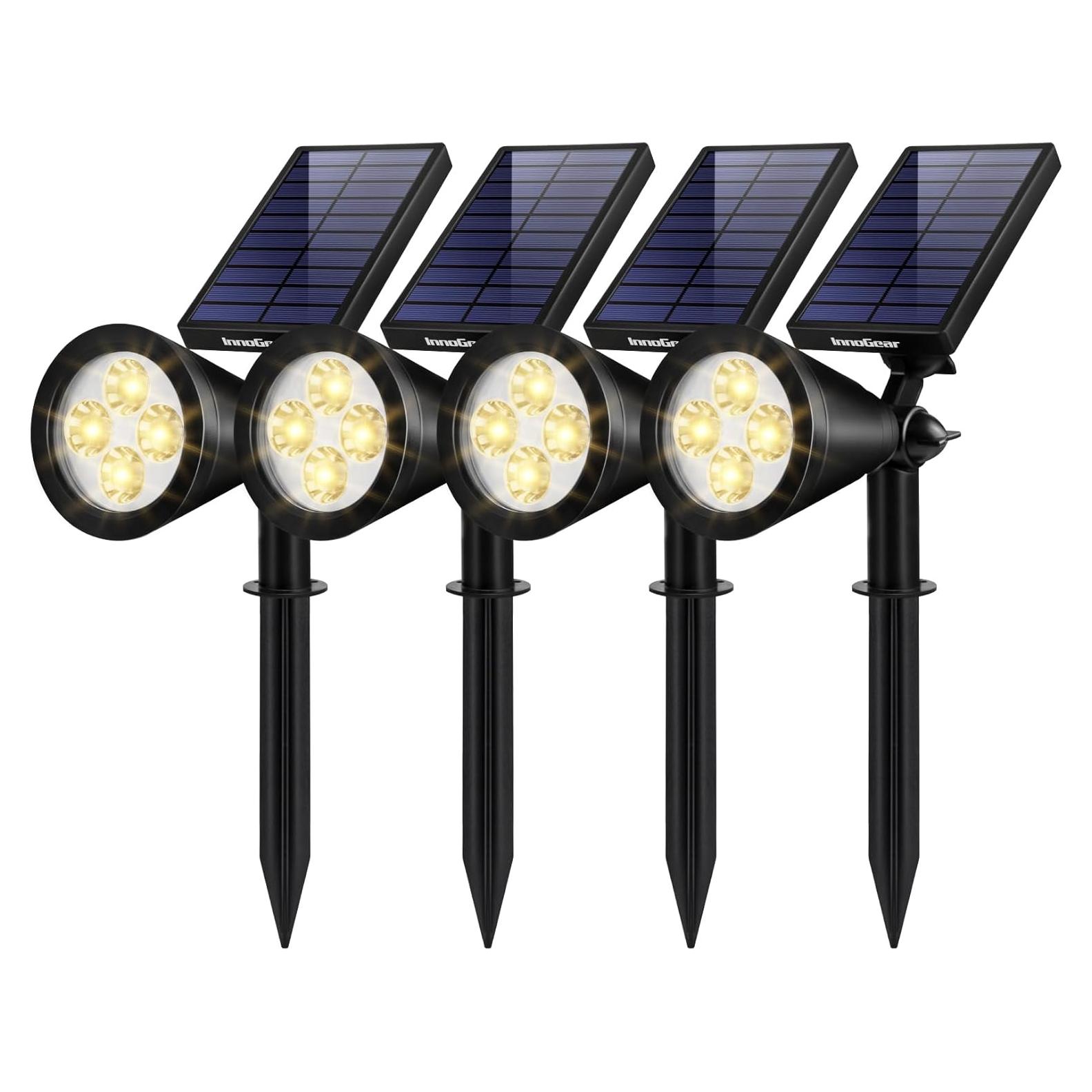 InnoGear Luces Solares Jardín 4 Piezas Blanco Cálido