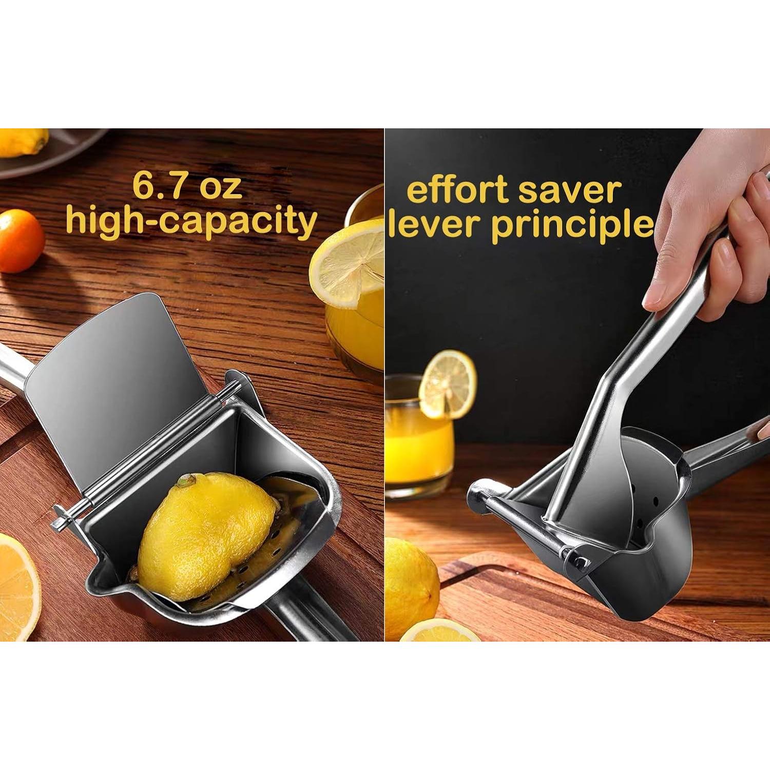 Exprimidor Manual de Acero Inoxidable AUAM-7GB 198ml Plata