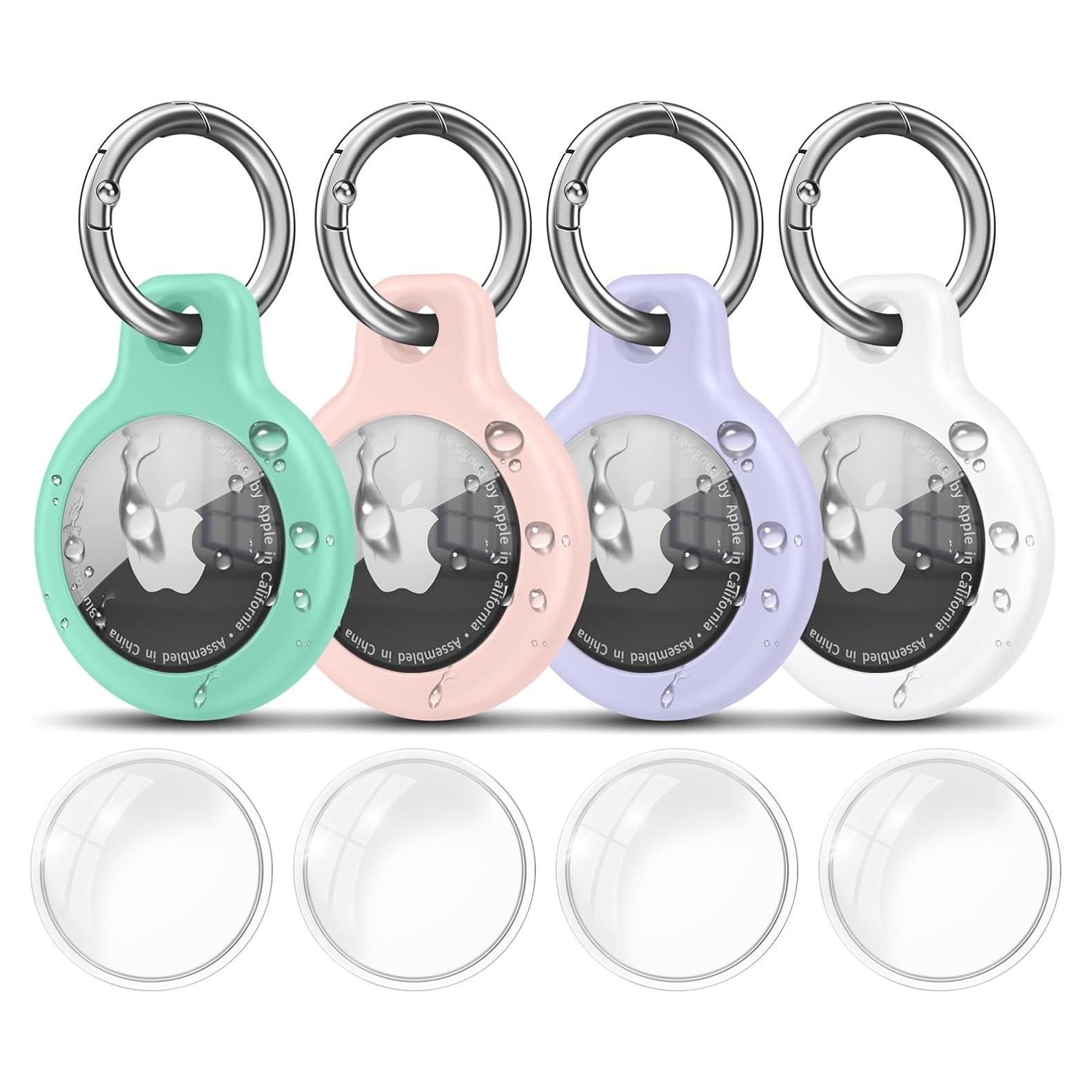 Soporte Impermeable para AirTag Meliya 4 Pack Llavero