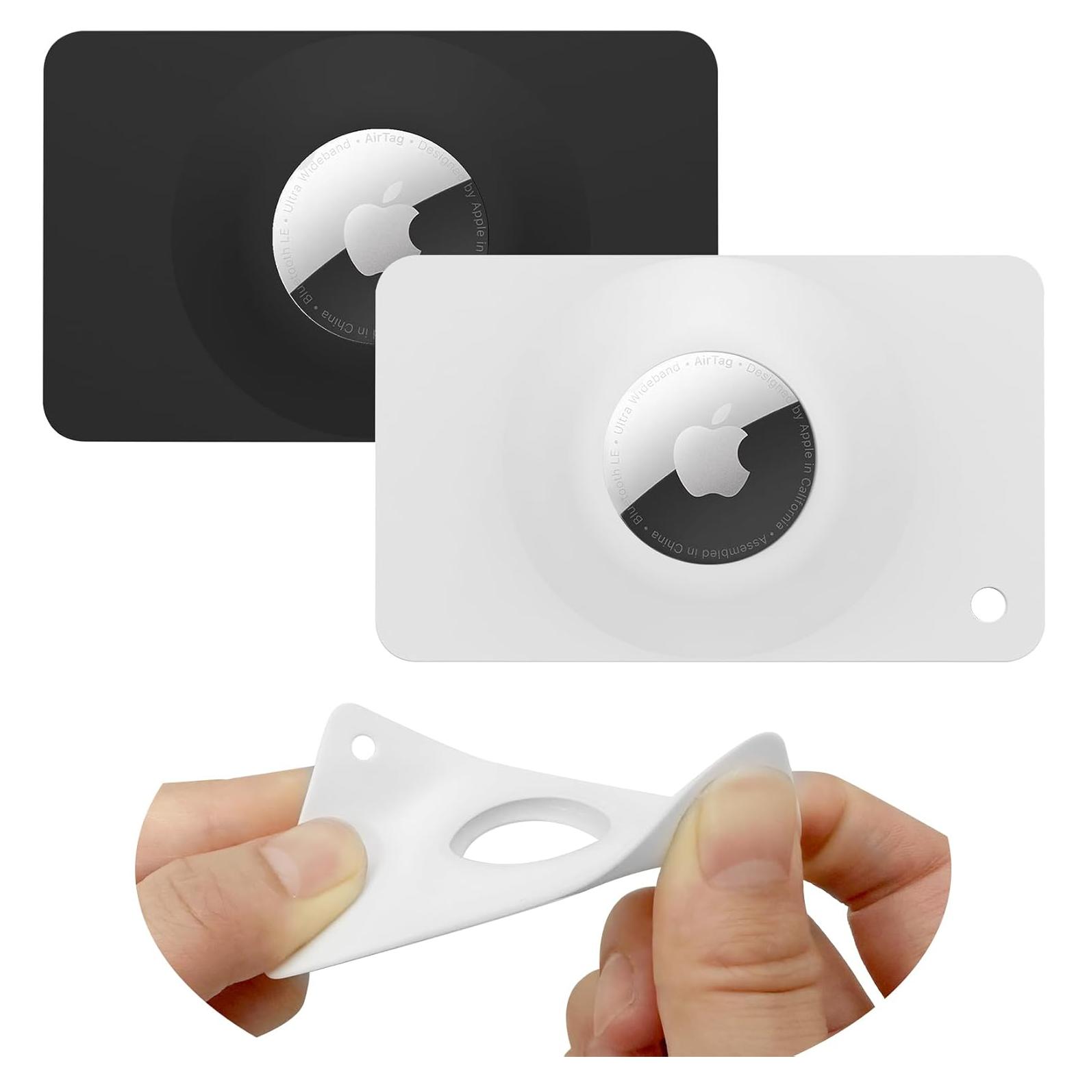 Soporte de Tarjeta Slim QYQa para Airtag - Negro y Blanco