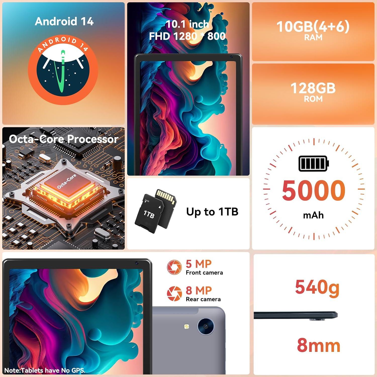 Tablet URAO 10.1" Android Octa-core 10GB RAM 128GB ROM