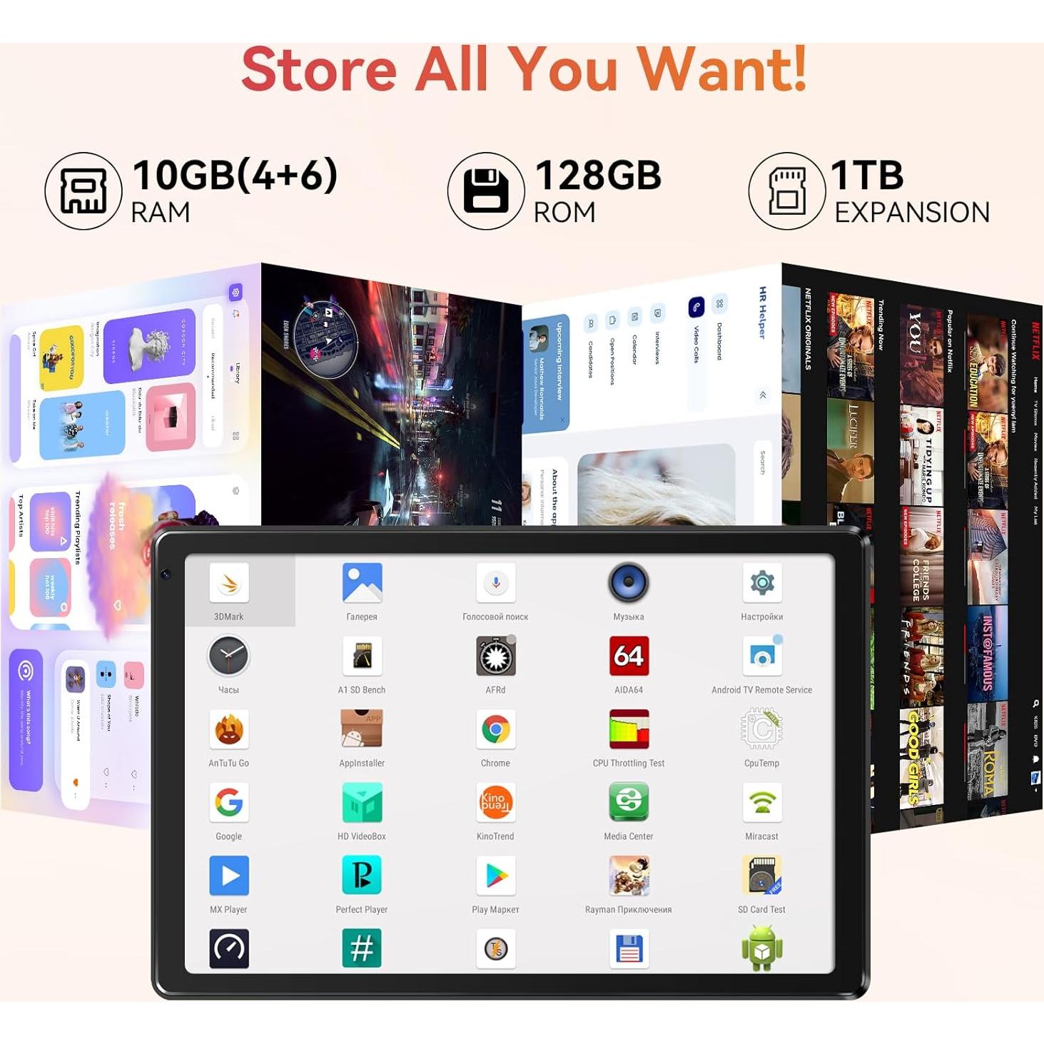 Tablet URAO 10.1" Android Octa-core 10GB RAM 128GB ROM
