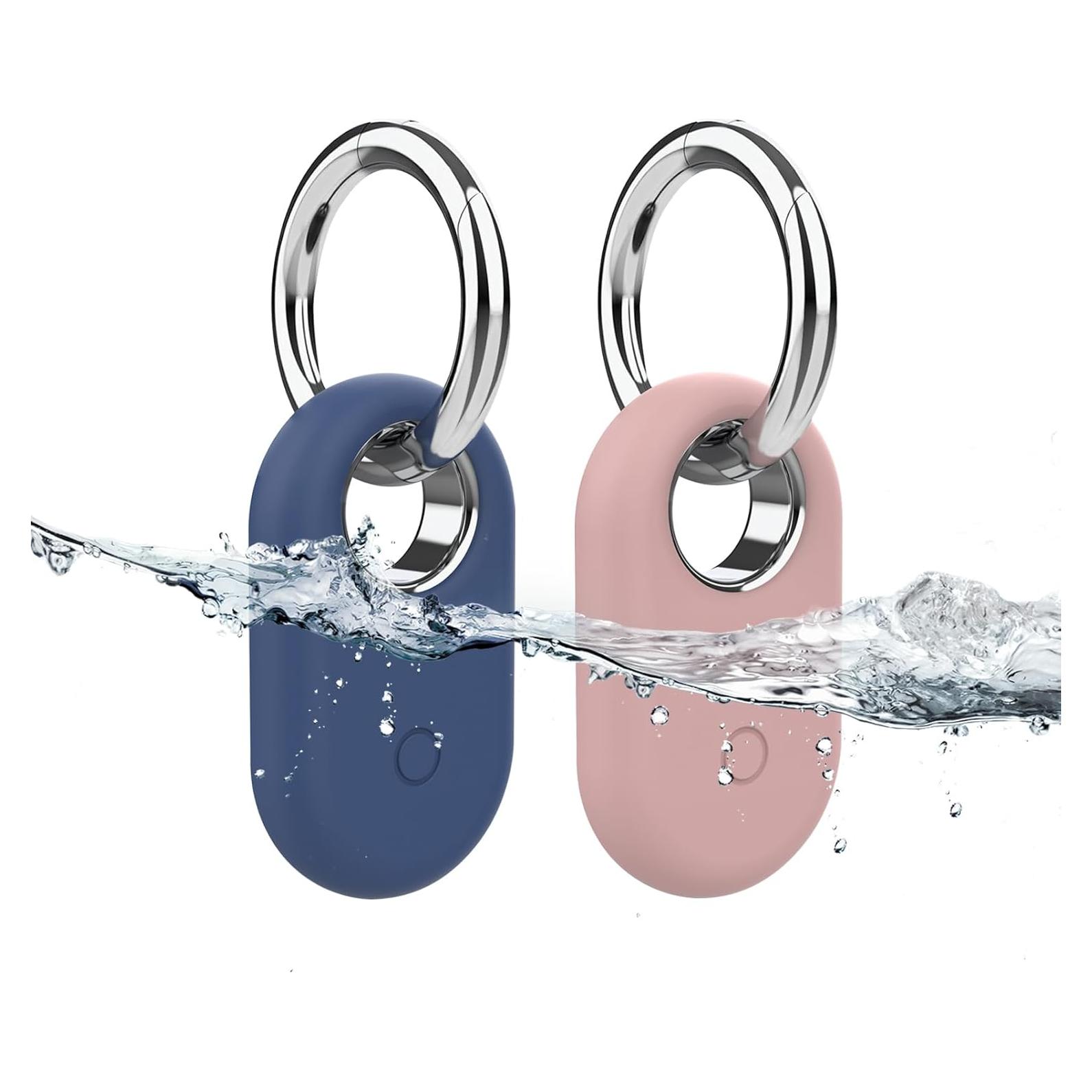 Funda de Silicona para Samsung Galaxy SmartTag2 - 2 Piezas Azul/Rosa