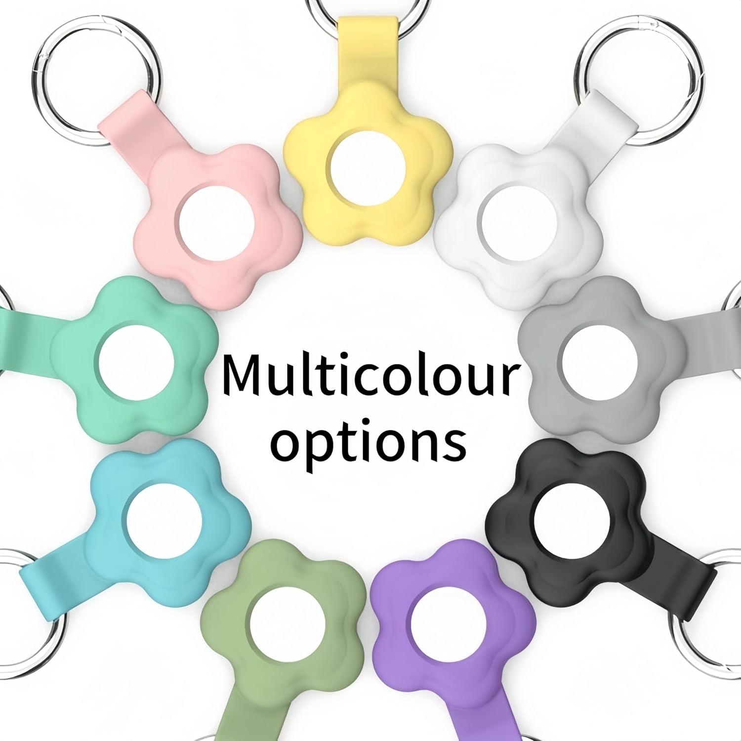 Estuche de Silicona para Air Tags 25°Ya - Paquete de 2 Negro/Rosa