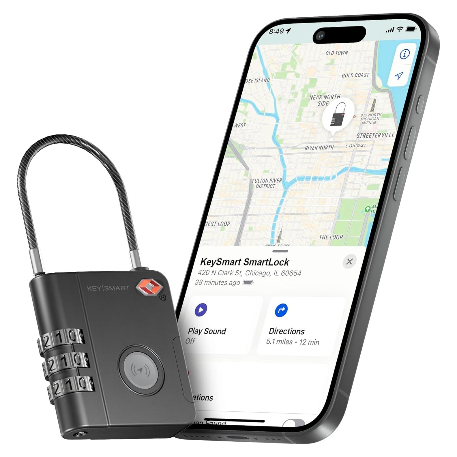 Candado Inteligente KeySmart TSA Bluetooth Resistente al Agua