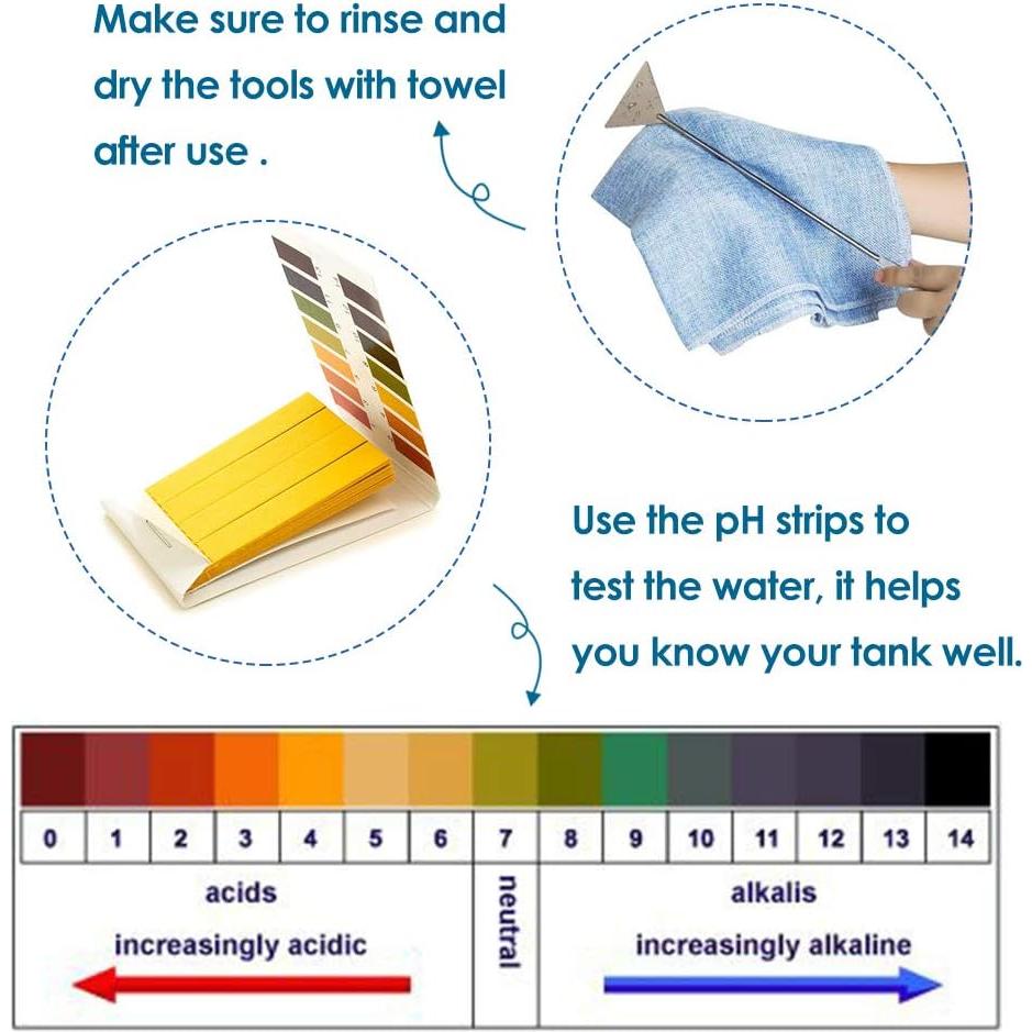 Kit de Herramientas para Acuarios Capetsma 5 en 1 Acero Inoxidable