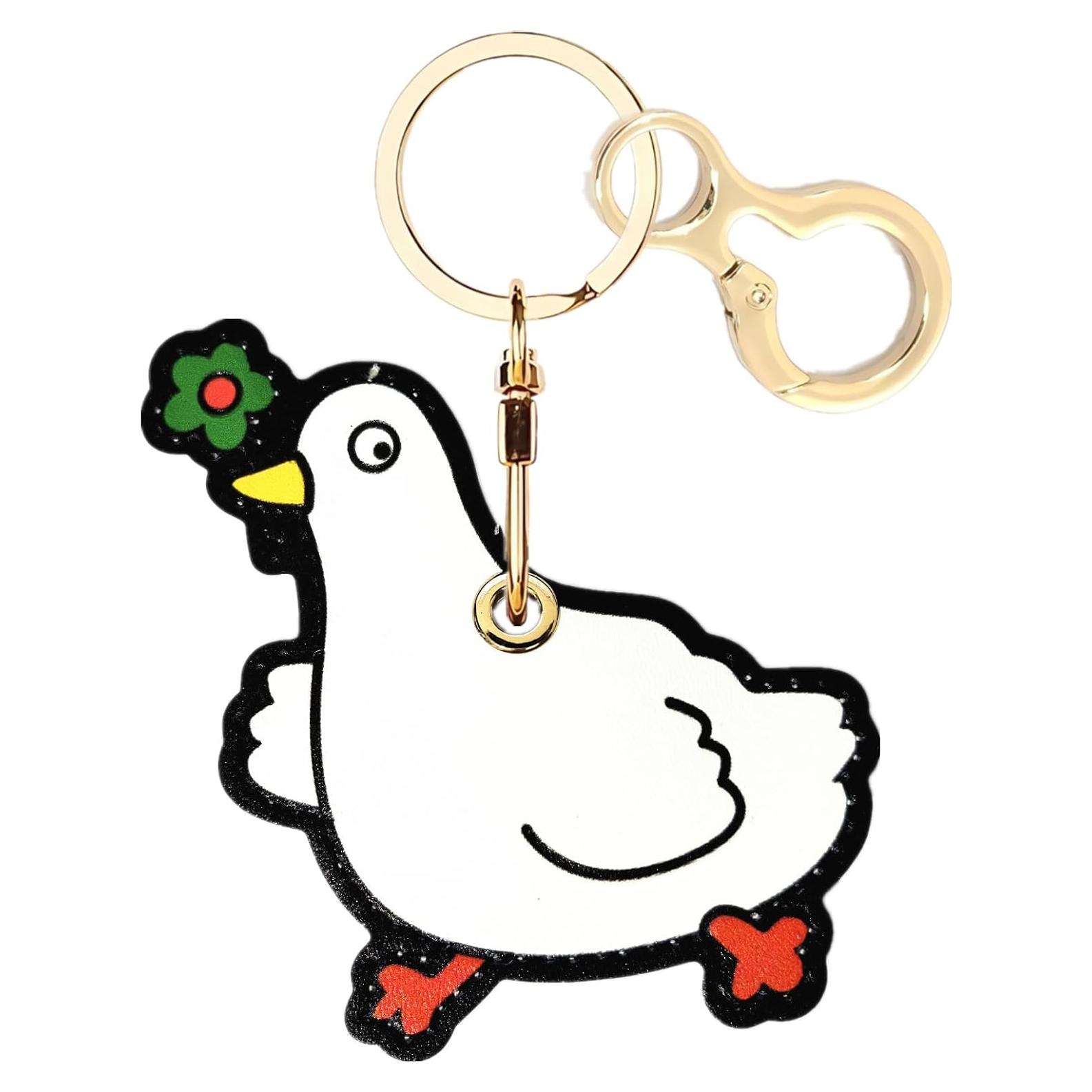 Funda de cuero para AirTag ZOUITY Patito - Protección llavero