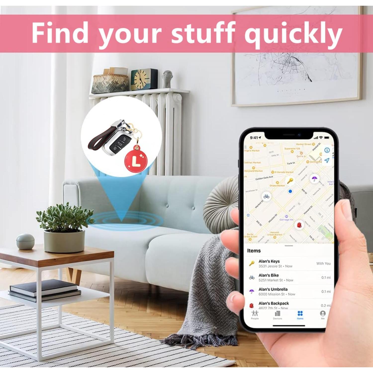 Funda de Llave de Cuero BORKUANA para AirTag Personalizada