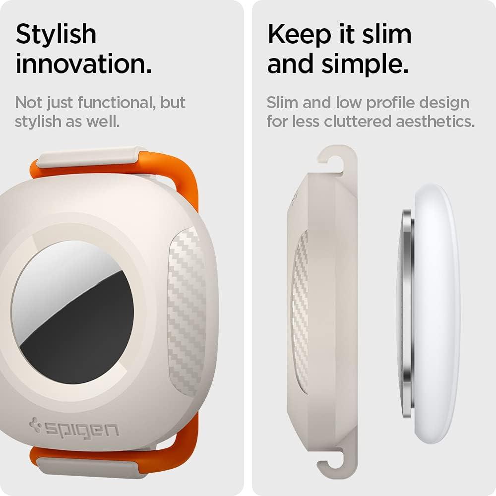 Funda Spigen ComforTag para AirTag Collar Mascotas Crema