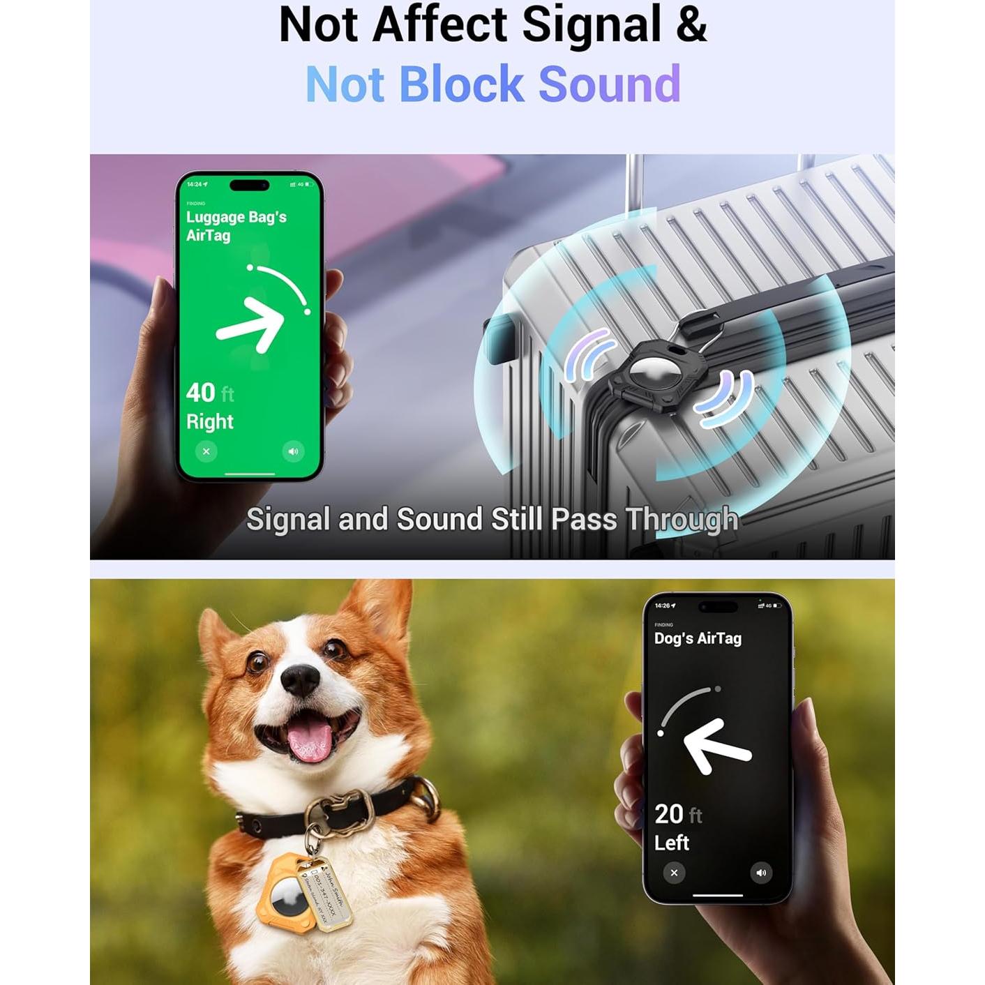 Soporte Seguro para Air Tag PROfezzion Naranja 2-en-1