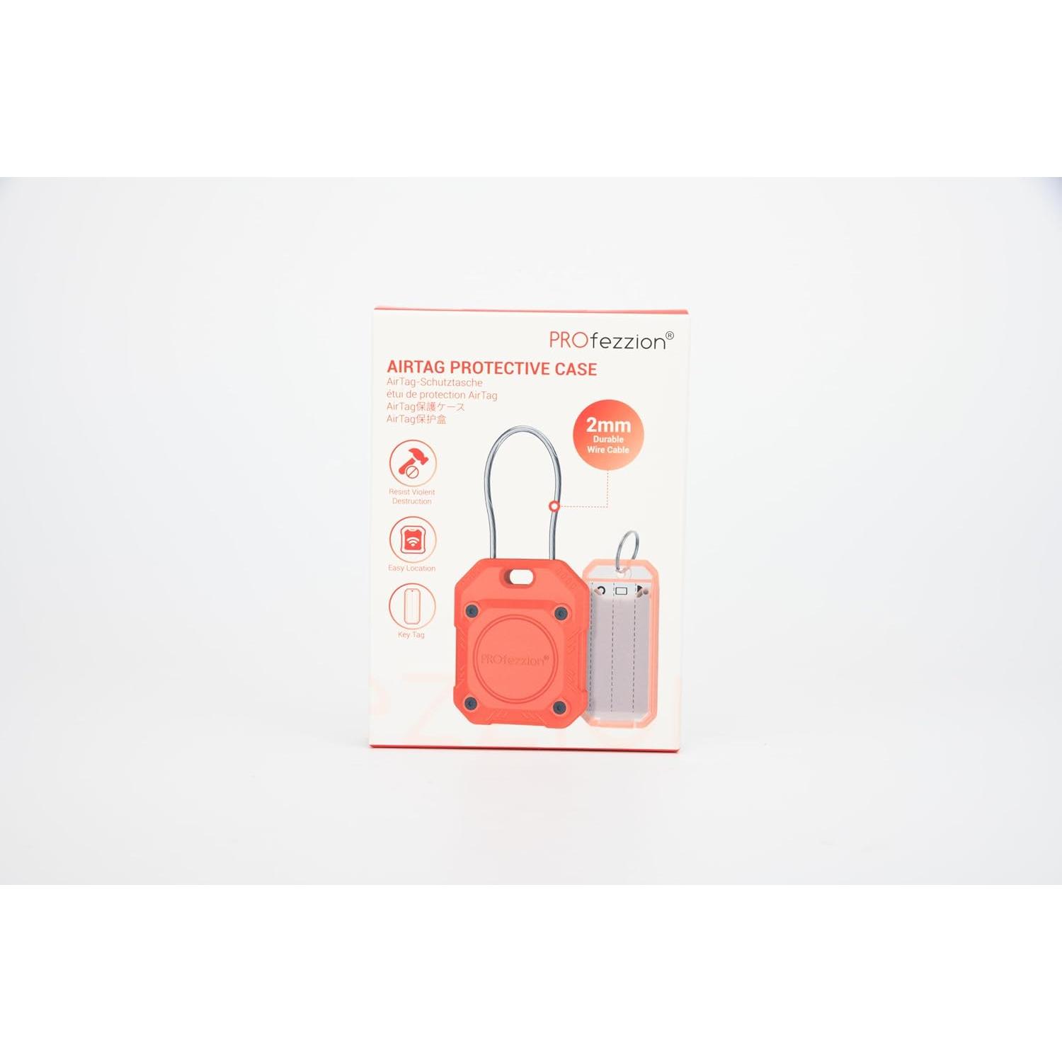 Soporte Seguro para Air Tag PROfezzion Naranja 2-en-1